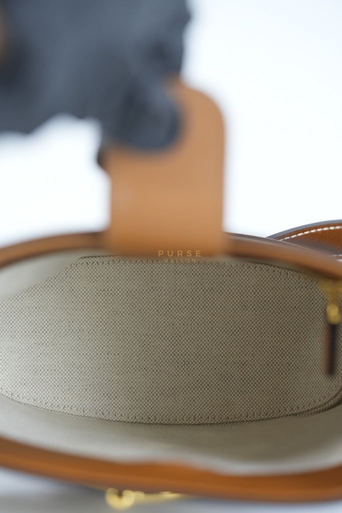 73 Small Horsebit Bucket Bag Tan in Smooth Calfskin Leather | Purse Maison Luxury Bags Shop