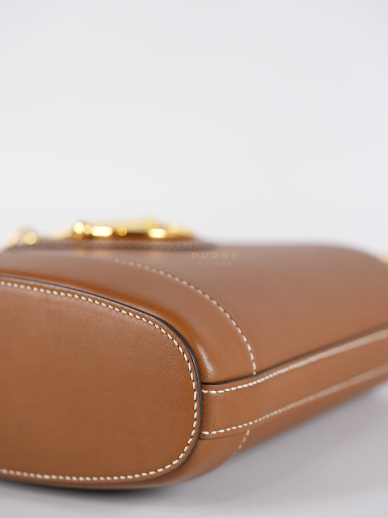 73 Small Horsebit Bucket Bag Tan in Smooth Calfskin Leather | Purse Maison Luxury Bags Shop