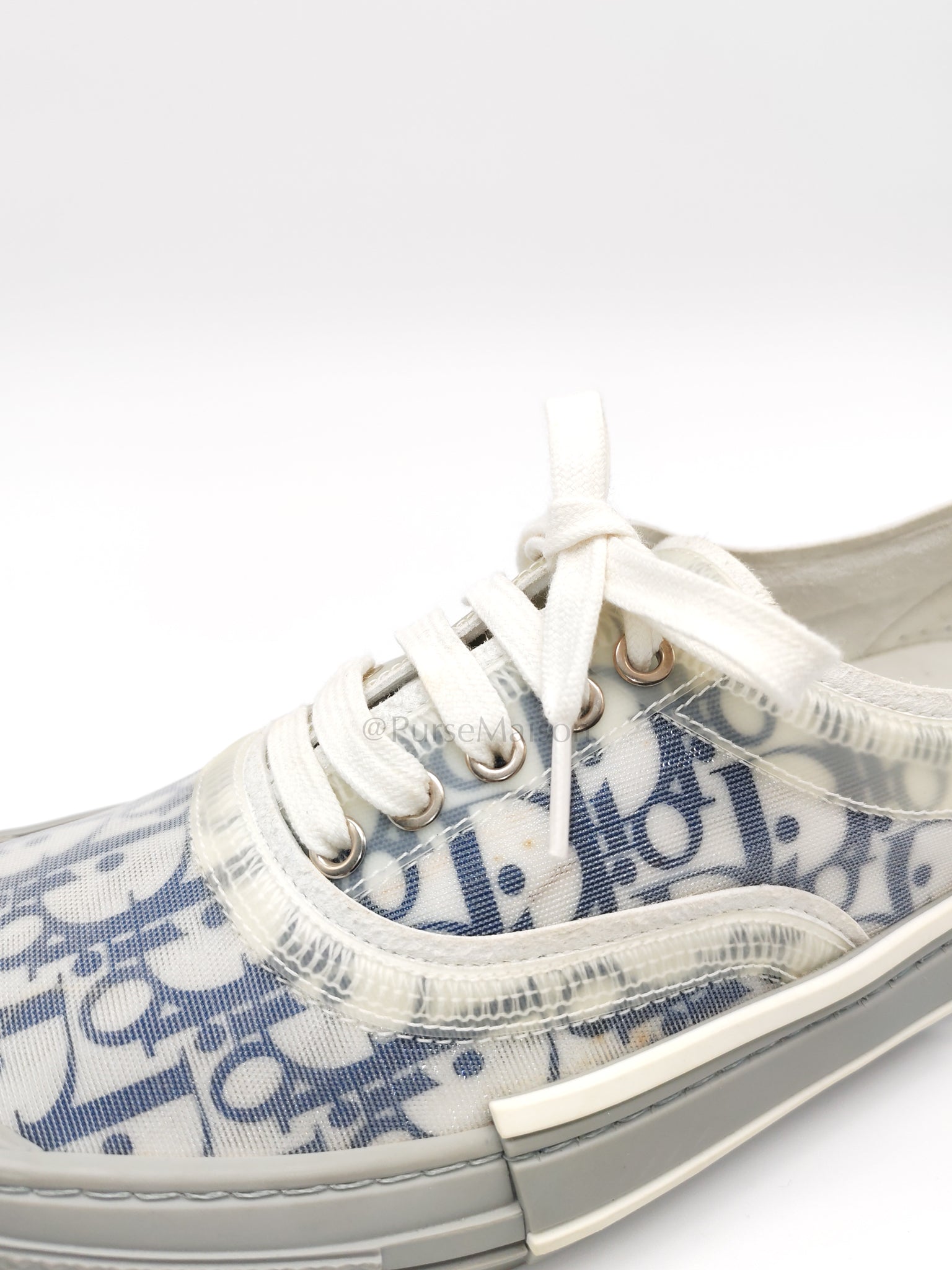 Technical Canvas Blue Oblique B23 Low Top Sneaker Size 43EU (27CM)