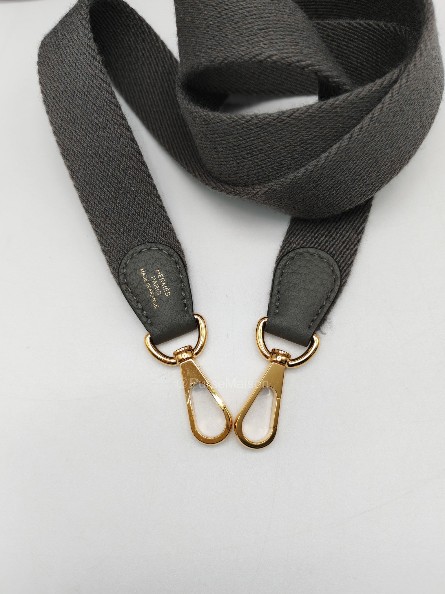 Hermes Evelyne TPM in Gris Meyer Clemence Leather and Gold Hardware Stamp W (2024)