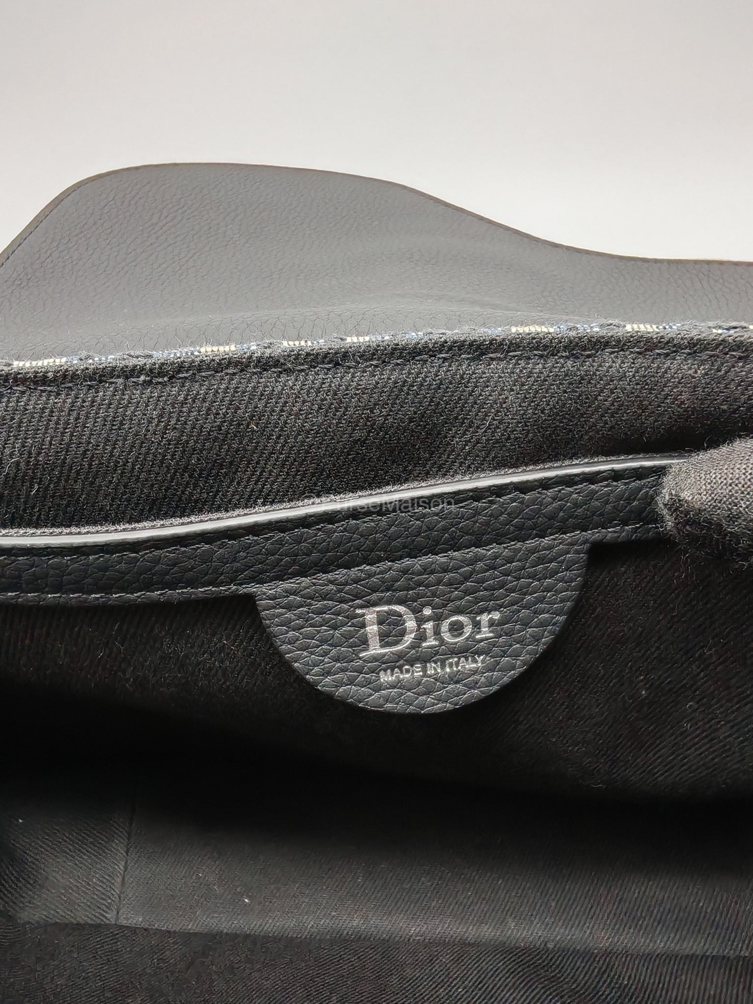 Christian Dior Saddle Heritage Messenger Bag in Oblique Jacquard Canvas and Grained Calfskin Leather