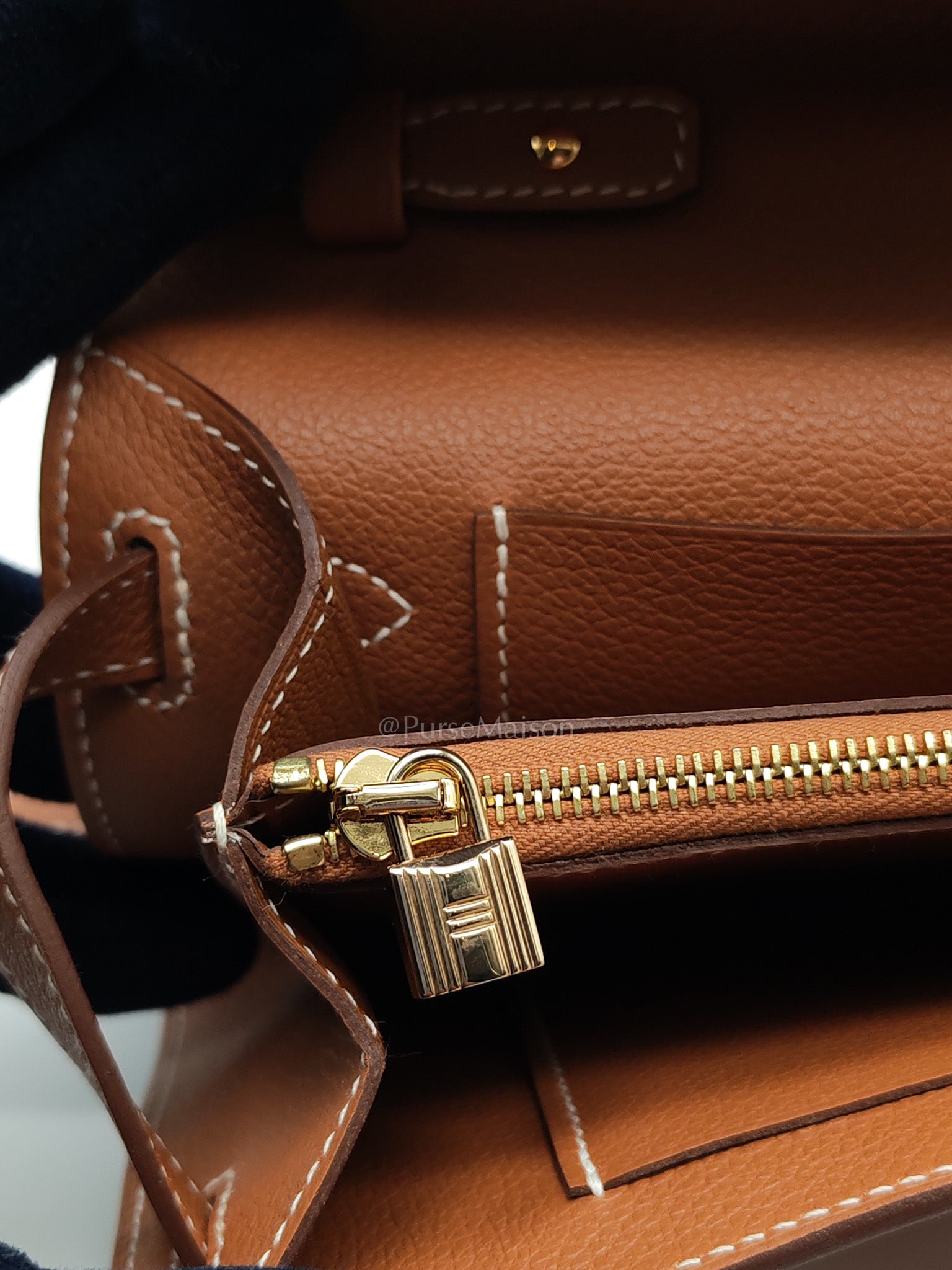Kelly To Go in Gold Epsom Leather & Gold Hardware Stamp B (2023)