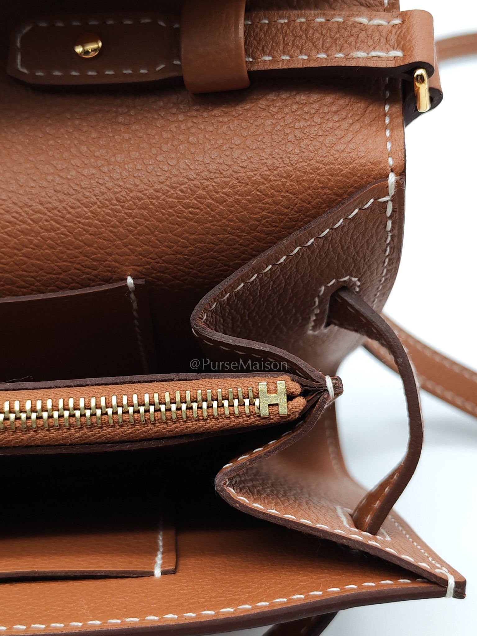 Kelly To Go in Gold Epsom Leather & Gold Hardware Stamp B (2023)