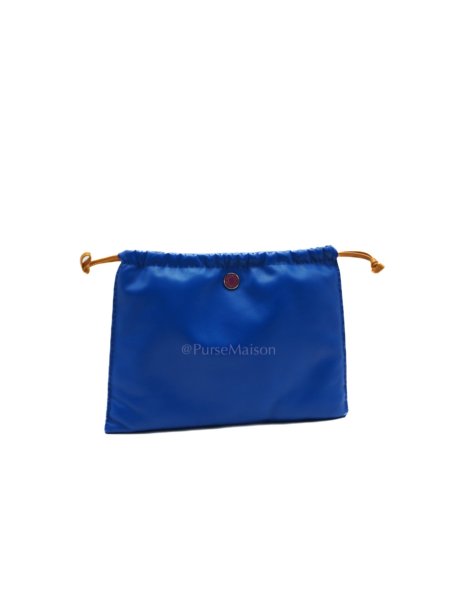 Pilo Pouch in Blue Swift Lambskin Leather & Palladium Hardware Stamp U (2022)