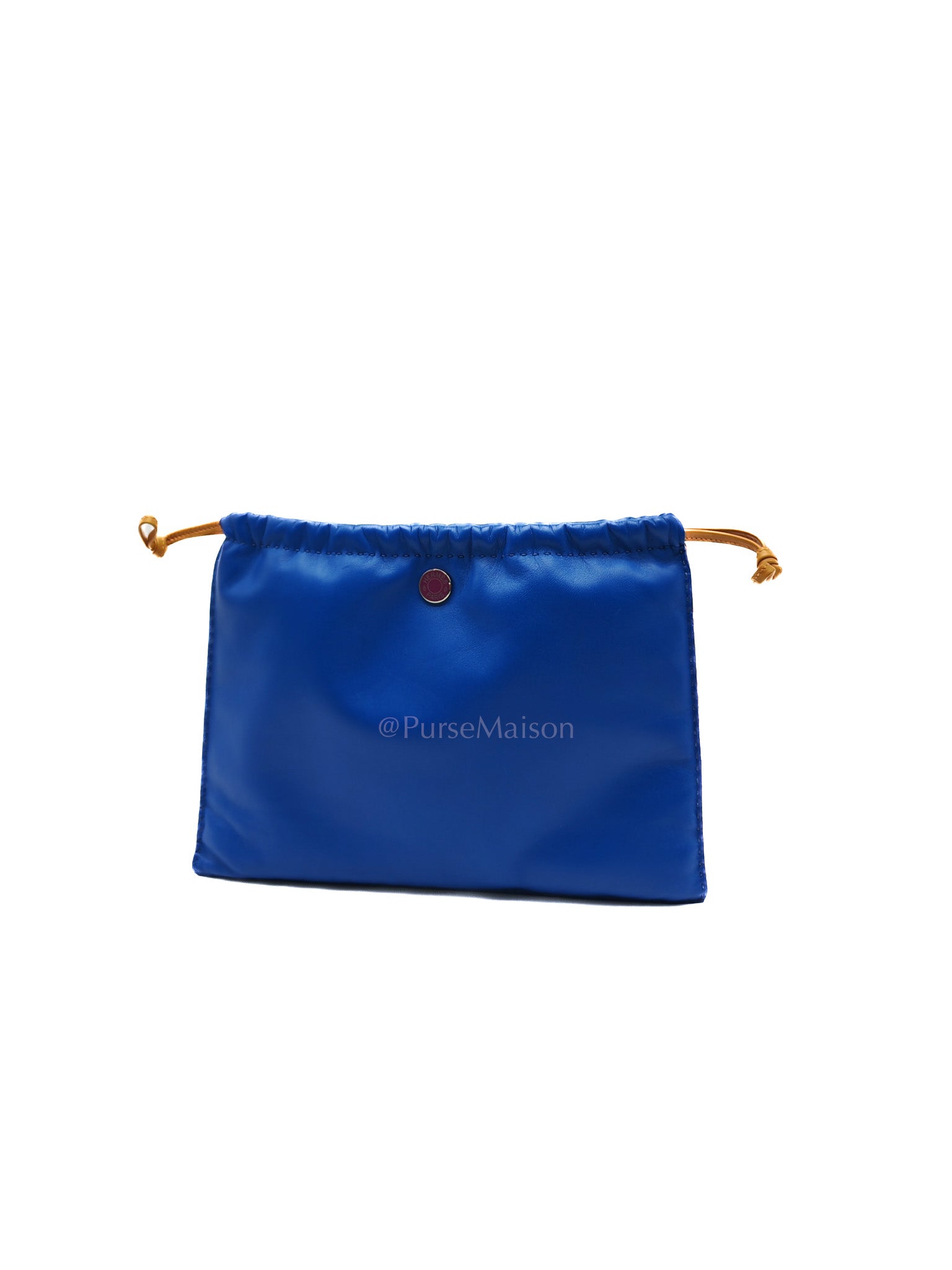 Pilo Pouch in Blue Swift Lambskin Leather & Palladium Hardware Stamp U (2022)