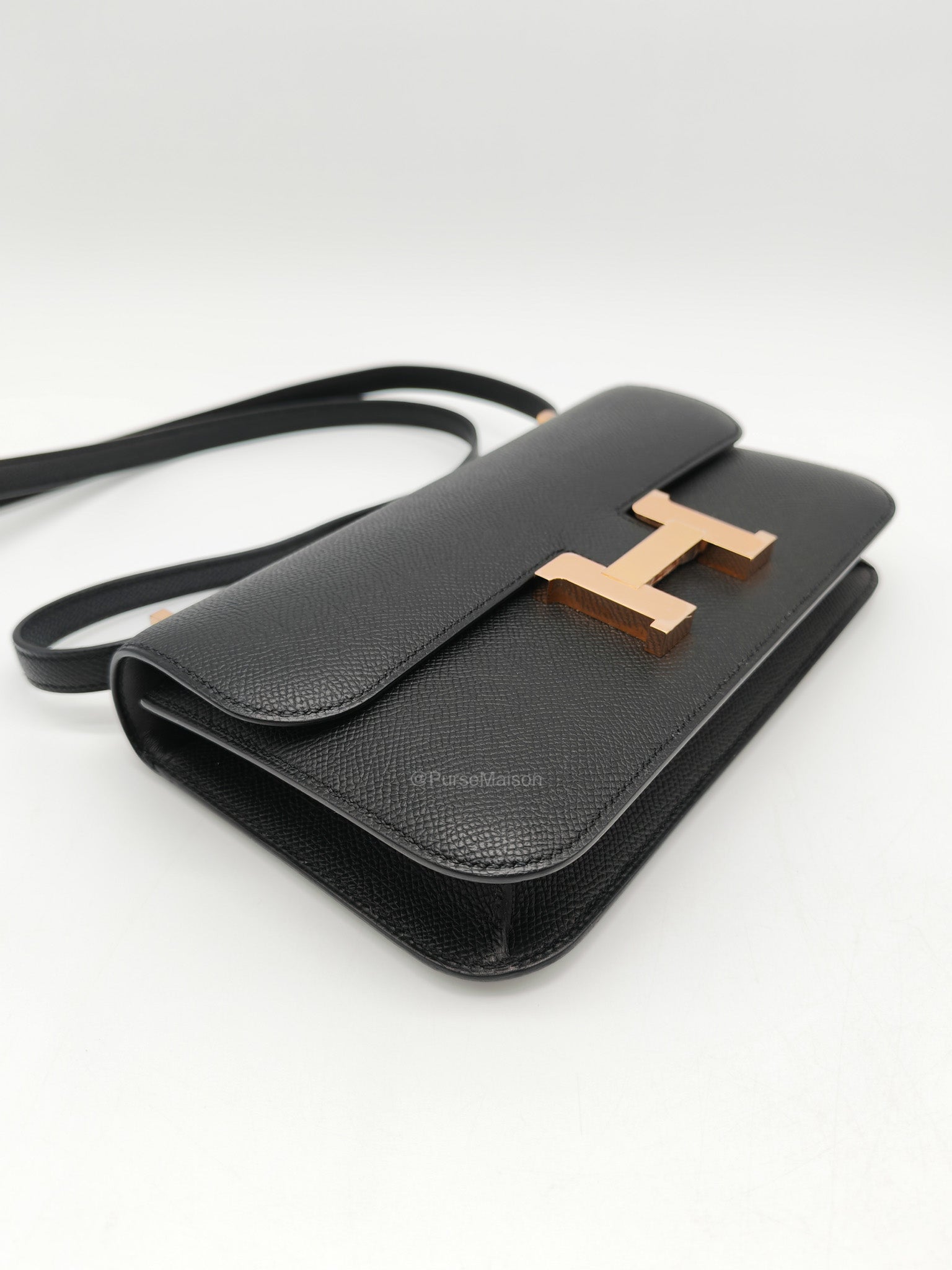 Hermes Constance Elan in Black Epsom Leather Rose Gold Hardware Stamp K(2025)