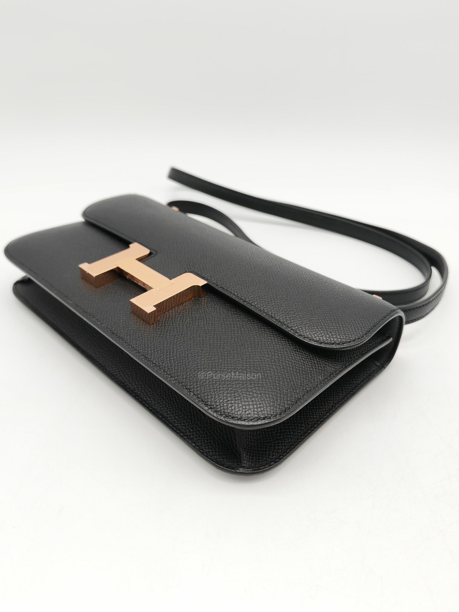 Hermes Constance Elan in Black Epsom Leather Rose Gold Hardware Stamp K(2025)