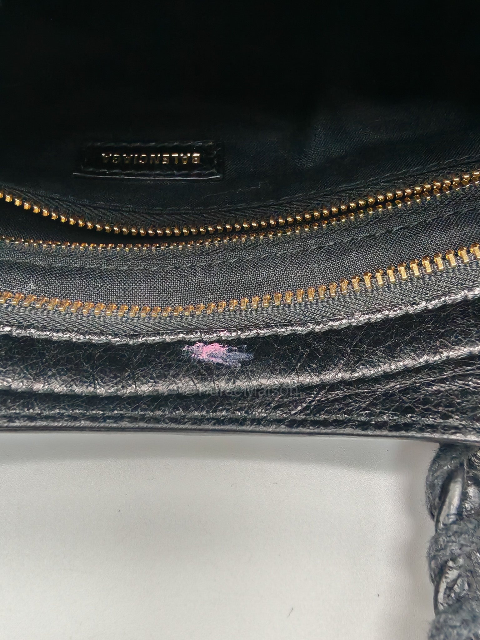 Balenciaga Le City Small Bag in Black Studded Calfskin Leather and Gold Hardware