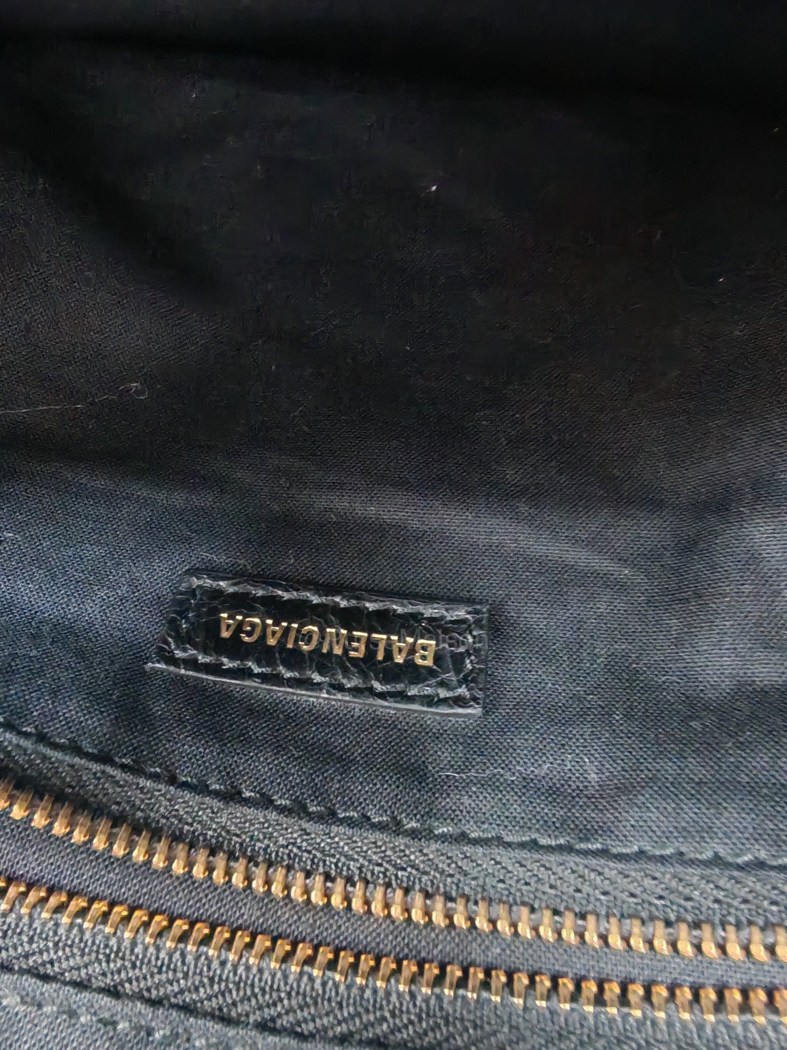 Balenciaga Le City Small Bag in Black Studded Calfskin Leather and Gold Hardware