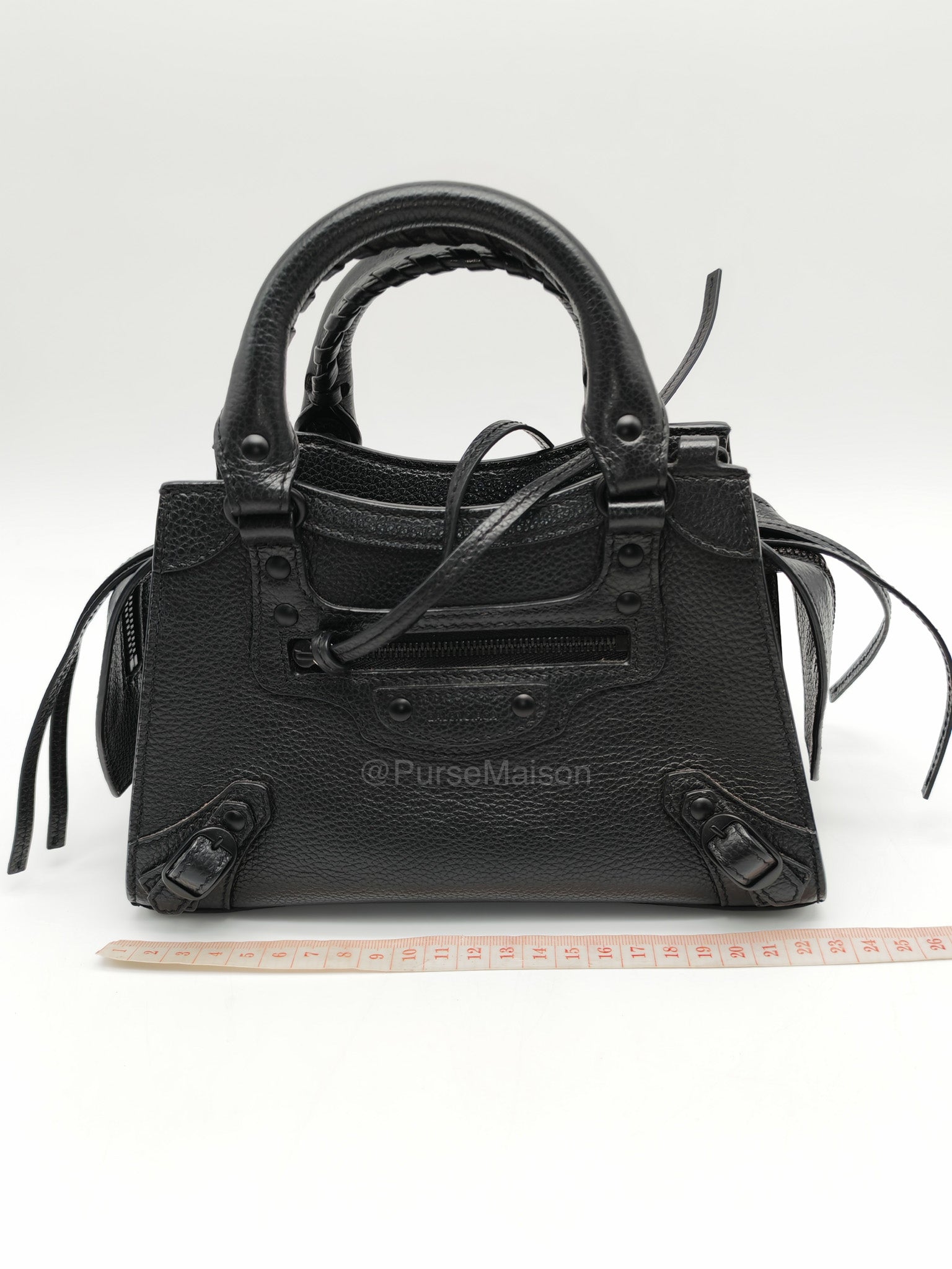 Balenciaga Neo Classic City Bag Mini in Black Grained Calfskin Leather