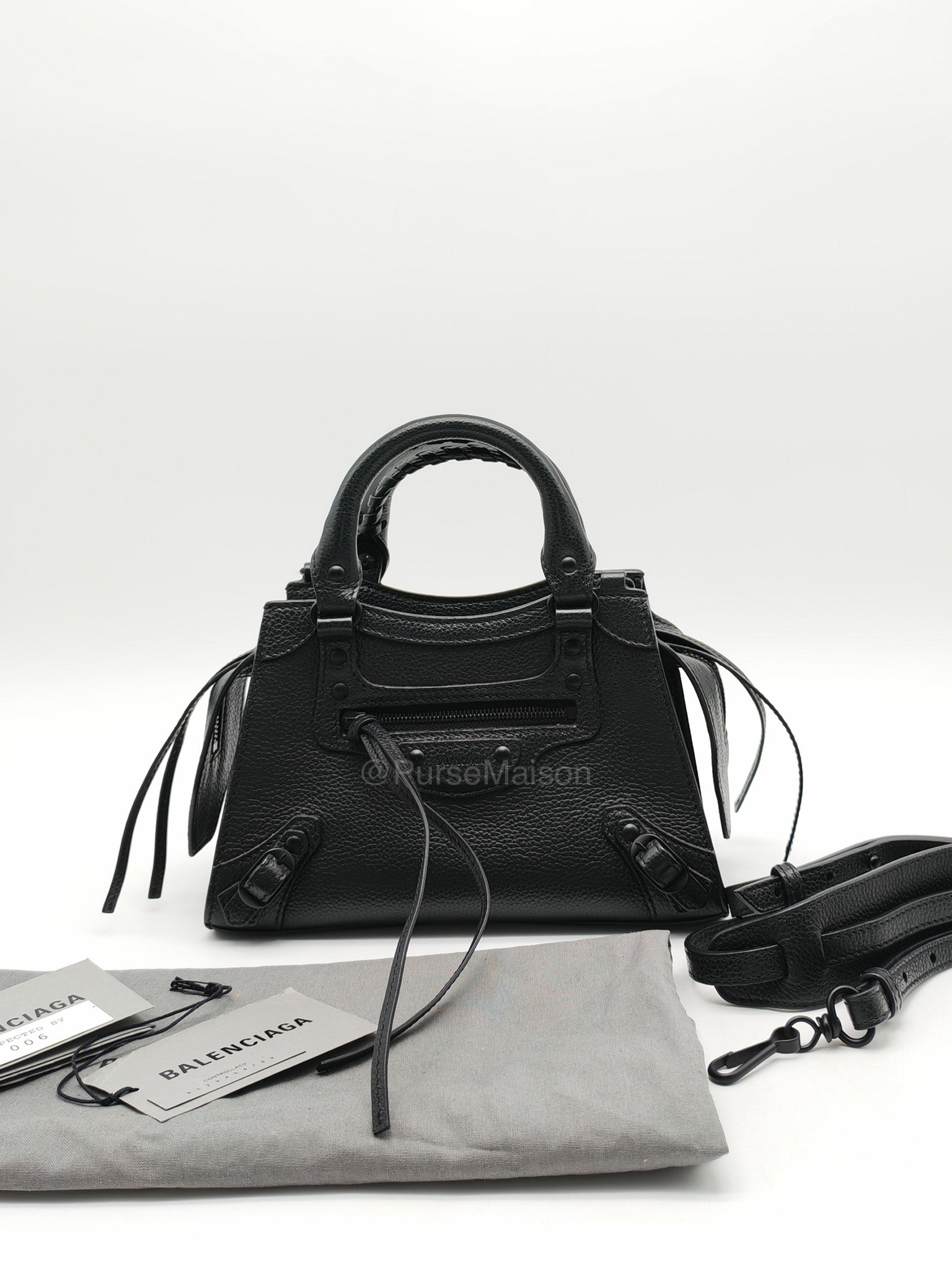 Balenciaga Neo Classic City Bag Mini in Black Grained Calfskin Leather