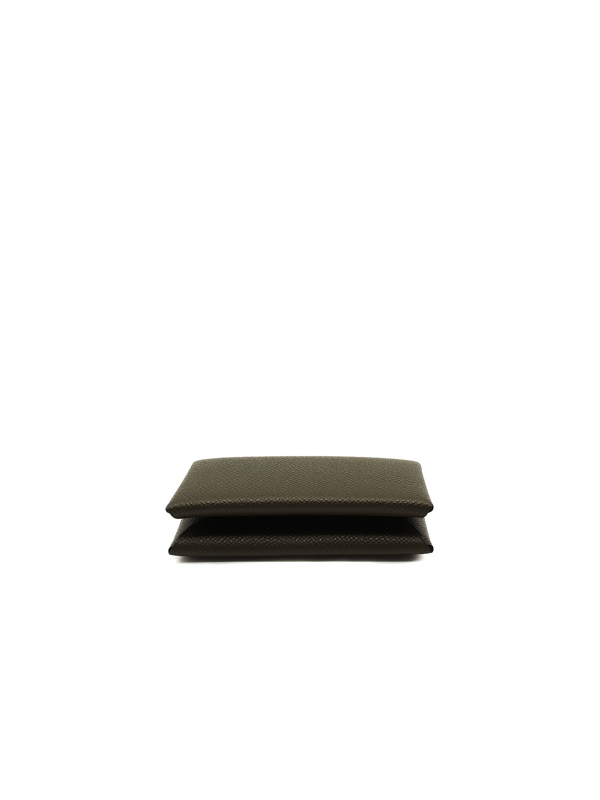 Hermes Calvi Card Holder in Vert Loden Epsom Leather Palladium Hardware Stamp G (2026)