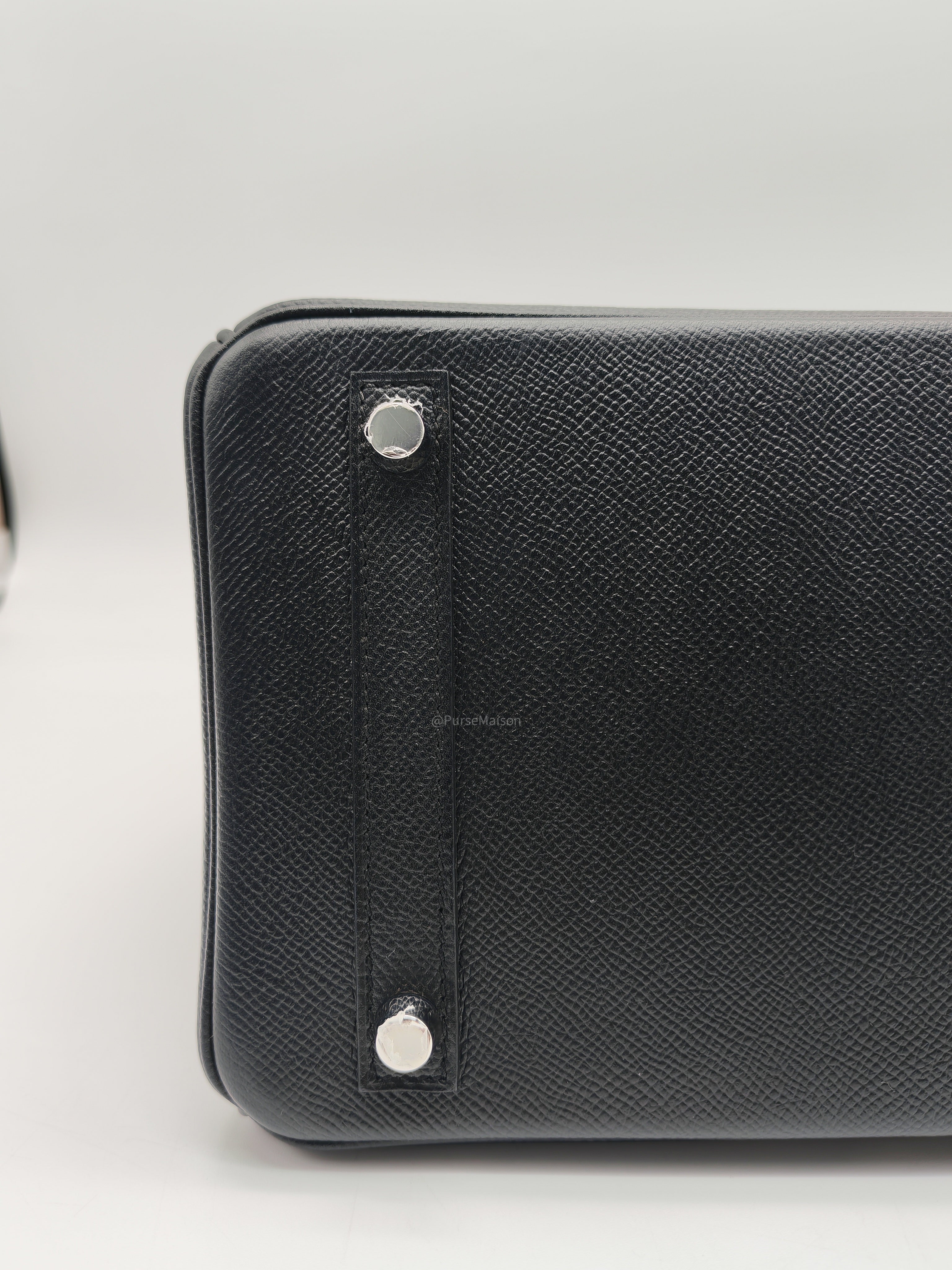 Hermes Birkin 30 in Black Epsom Leather and Palladium Hardware Stamp C (2018)