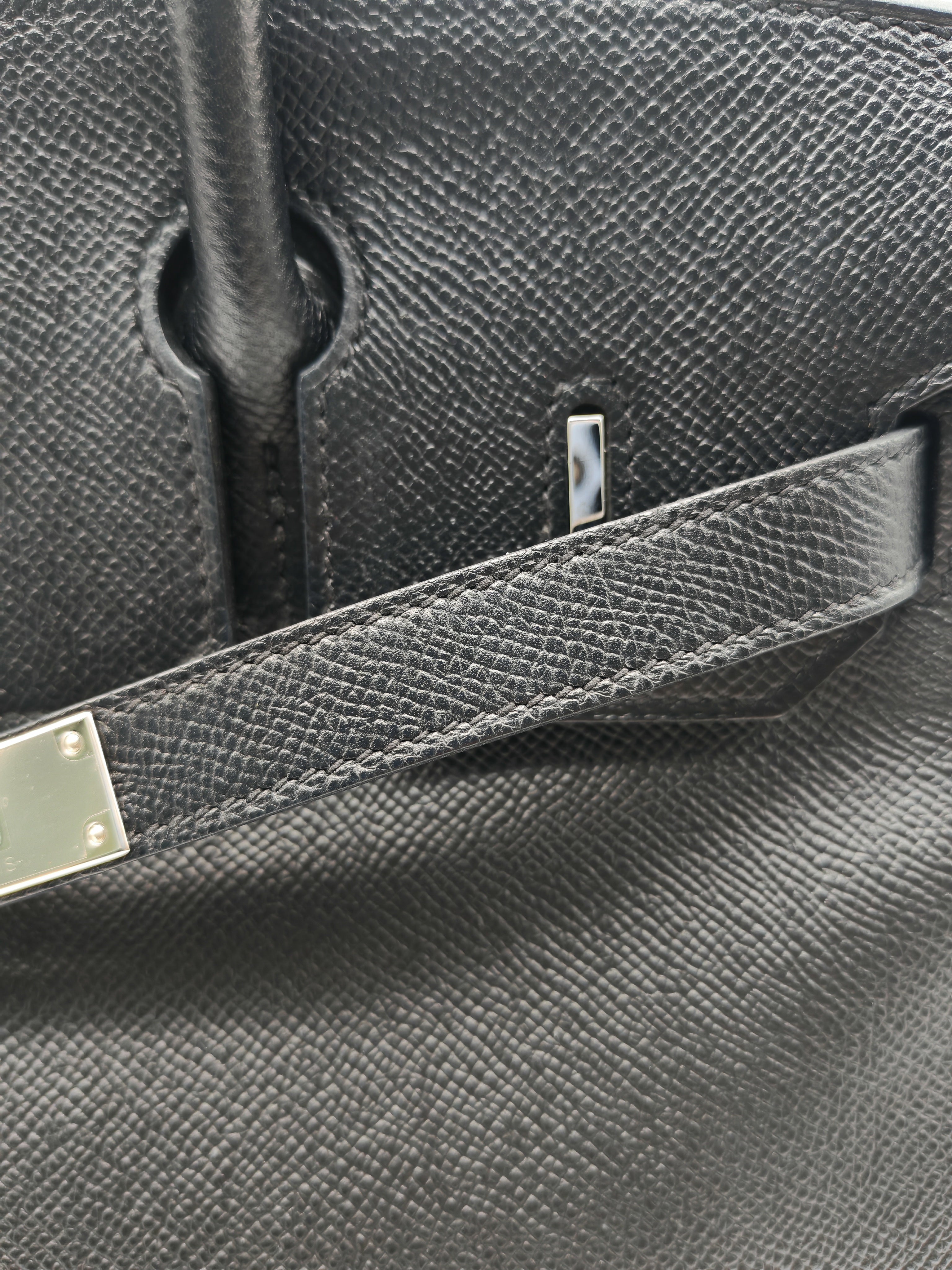 Hermes Birkin 30 in Black Epsom Leather and Palladium Hardware Stamp C (2018)