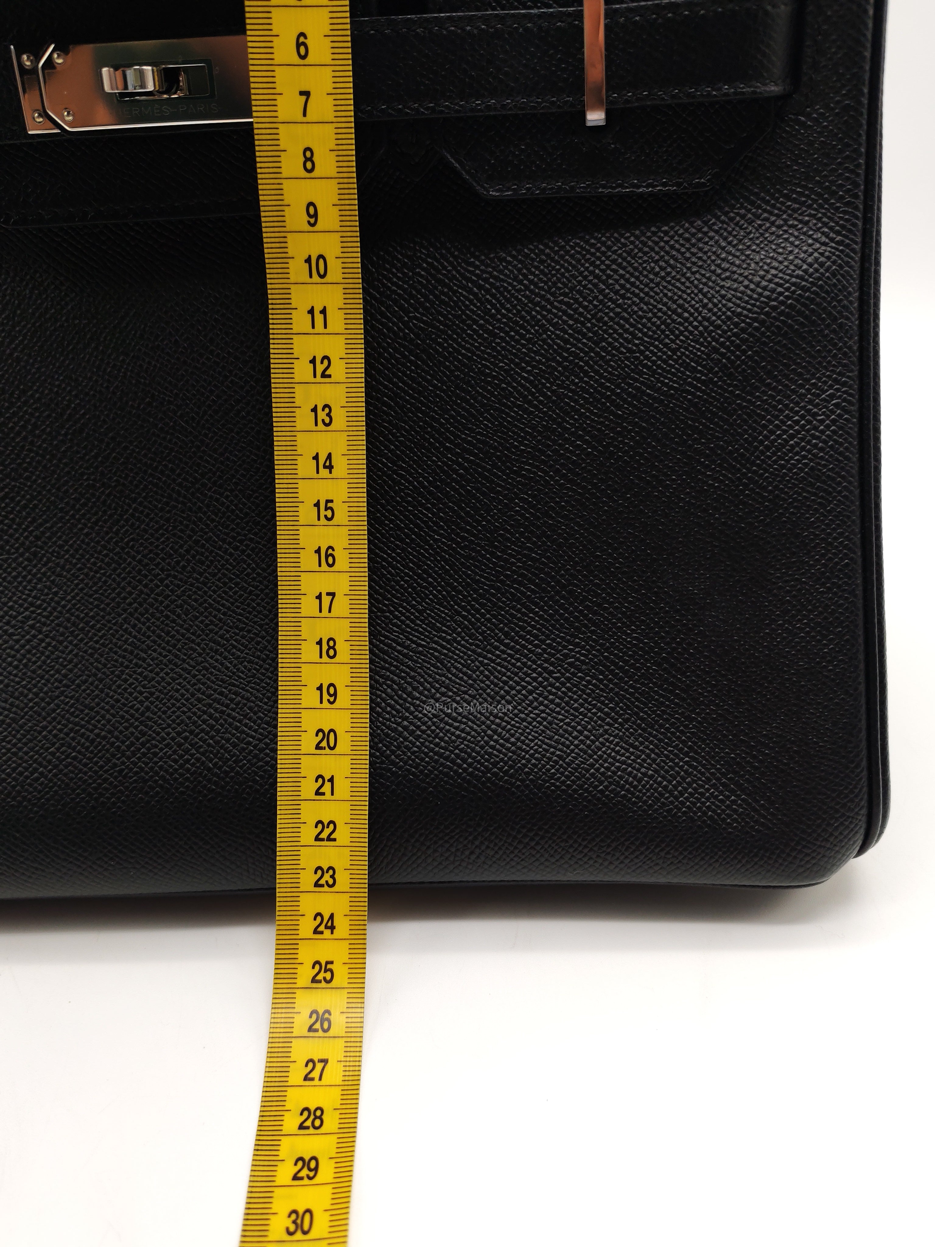 Hermes Birkin 30 in Black Epsom Leather and Palladium Hardware Stamp C (2018)