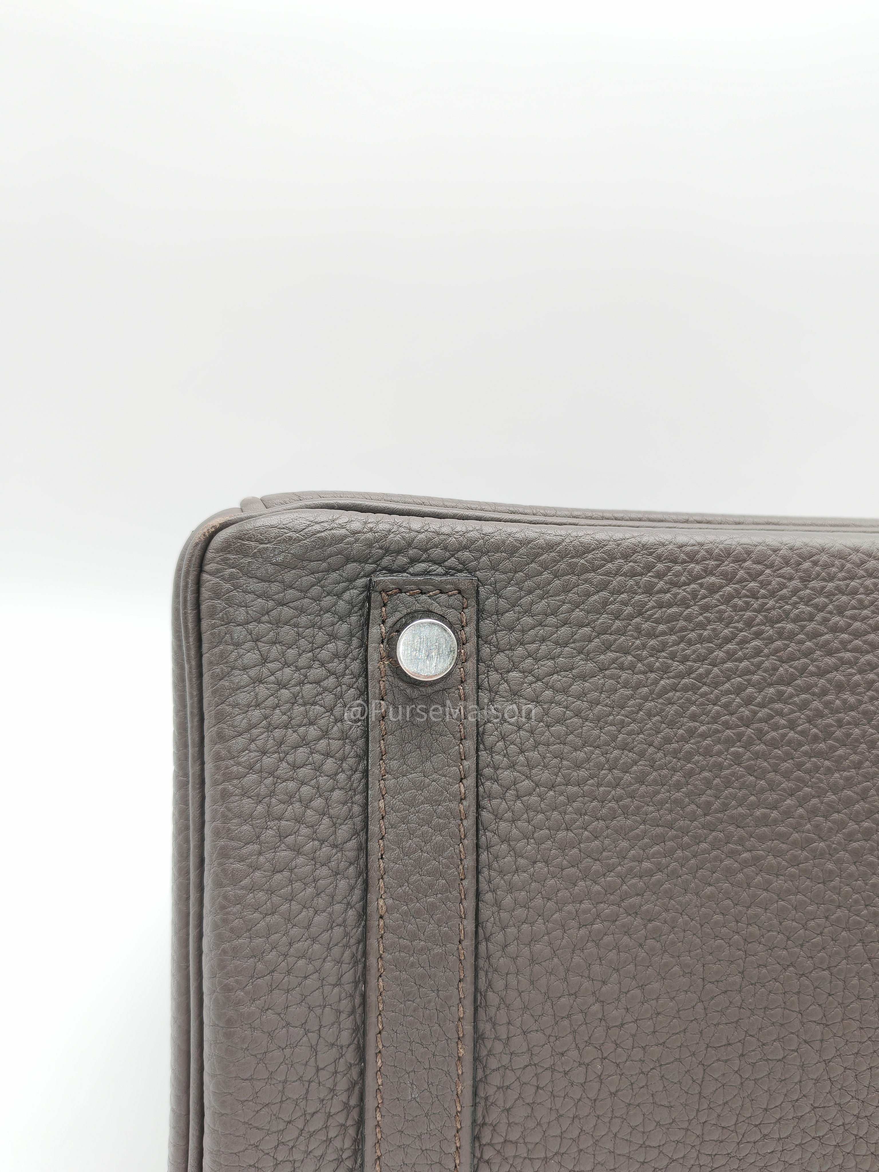 Birkin 30 Retourne Etain Togo Leather and Palladium Hardware Stamp X (2016)