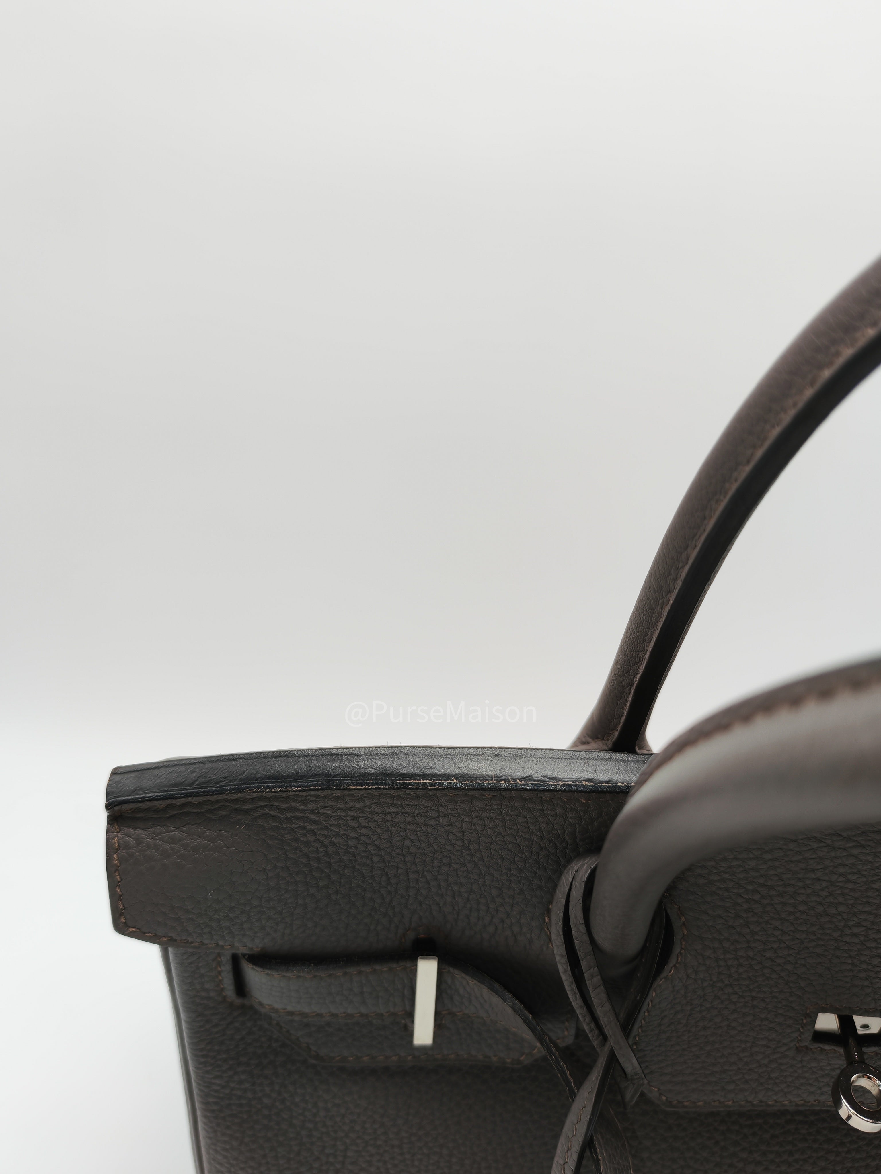 Birkin 30 Retourne Etain Togo Leather and Palladium Hardware Stamp X (2016)