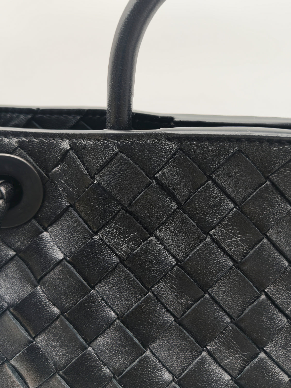 Bottega Veneta Andiamo Small in Black Intrecciato Leather Shoulder Bag