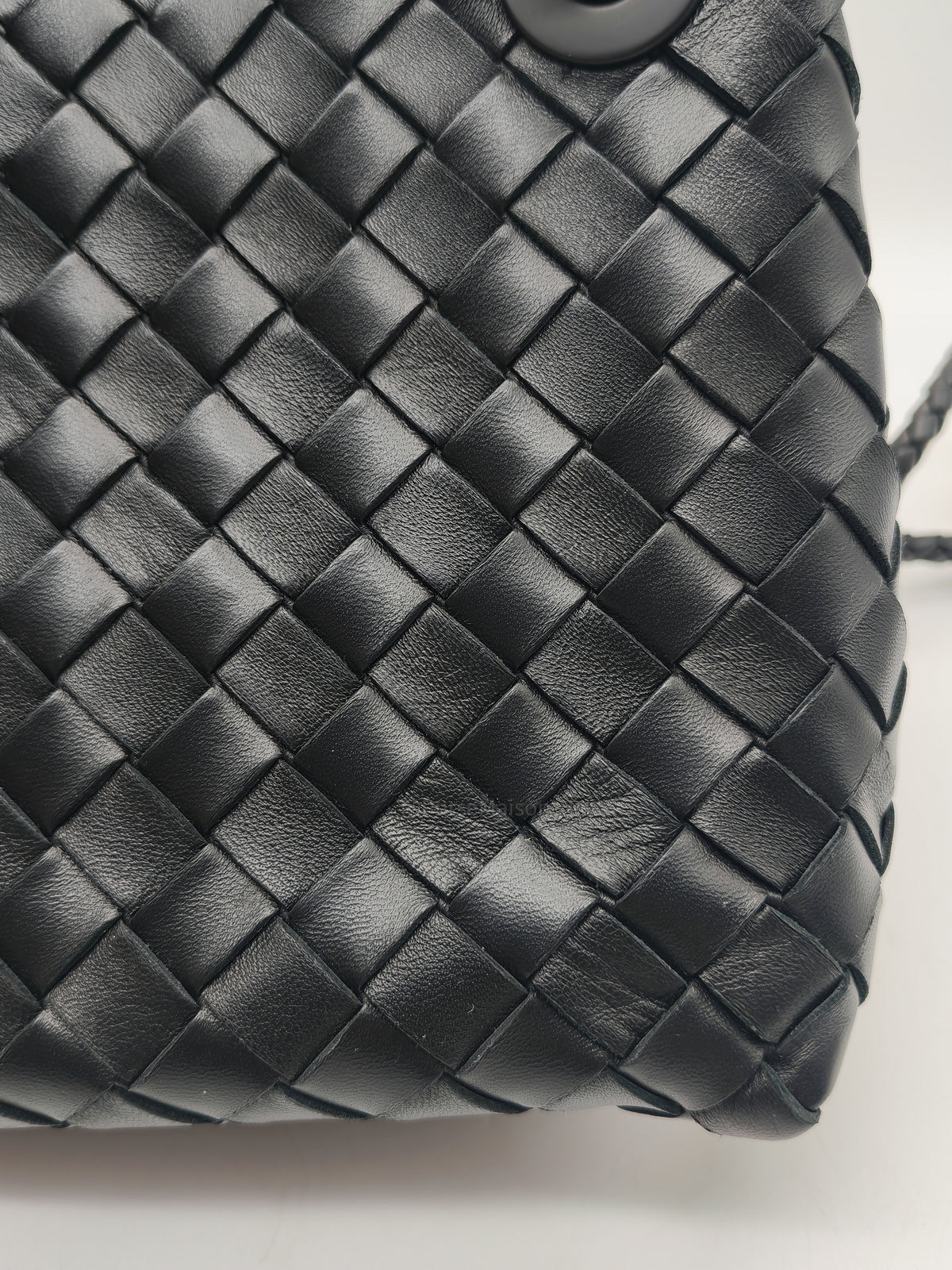 Bottega Veneta Andiamo Small in Black Intrecciato Leather Shoulder Bag