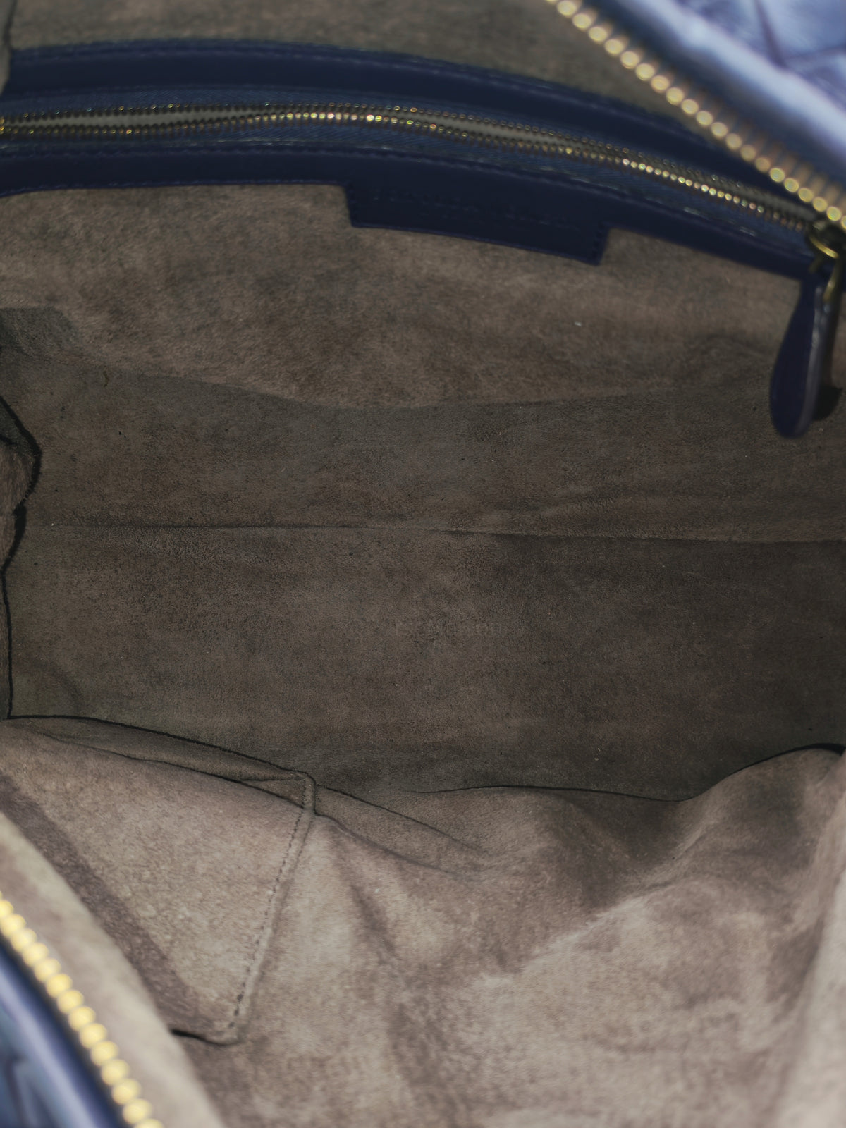 Bottega Veneta Montaigne Satchel Bag in Purple Intrecciato Woven Leather and Aged Gold Hardware