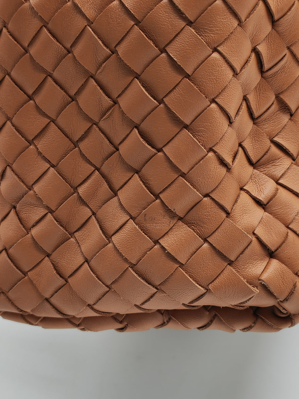 Bottega Veneta Flap Shoulder Bag in Thai Tea Orange Intrecciato Leather