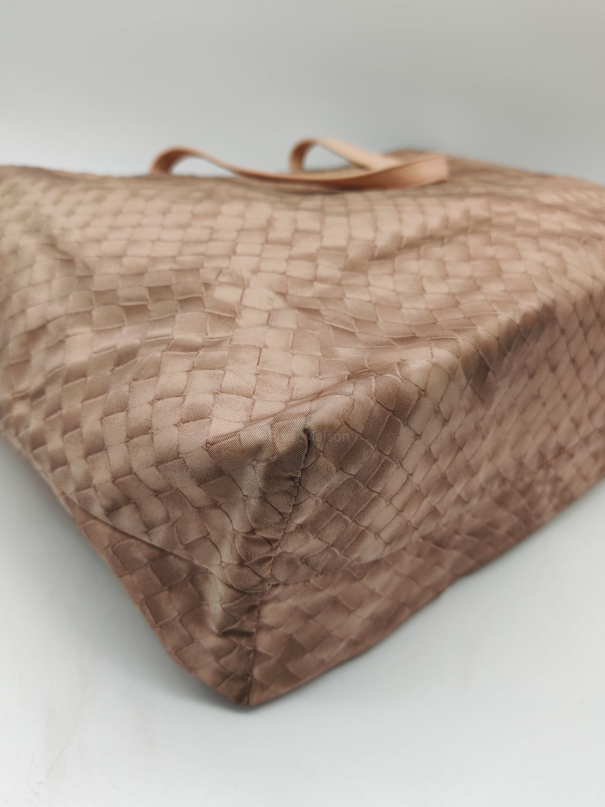 Bottega Veneta Intrecciolusion Tote Bag in Brownish Neutral Tone Nylon Canvas