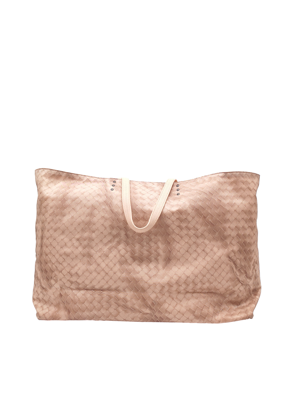 Bottega Veneta Intrecciolusion Tote Bag in Brownish Neutral Tone Nylon Canvas