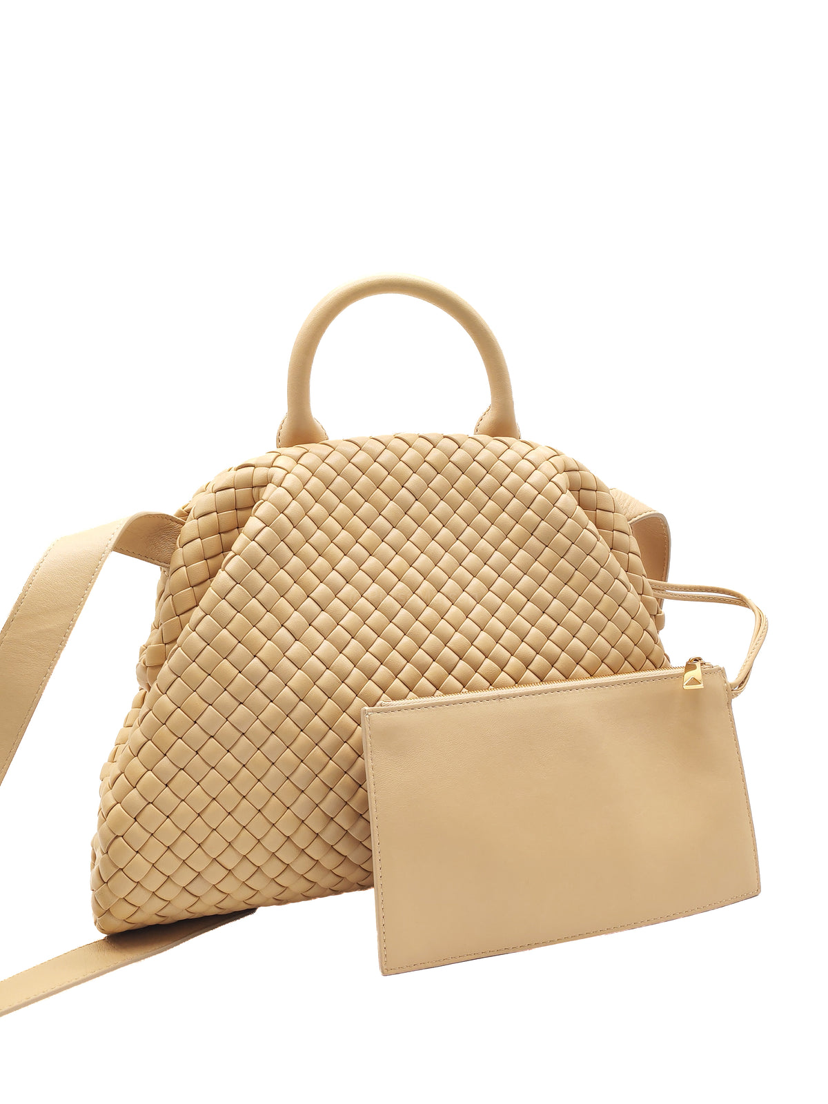 Bottega Veneta Porridge The Top Handle Tote Bag in Padded Nappa Intercciato Leather