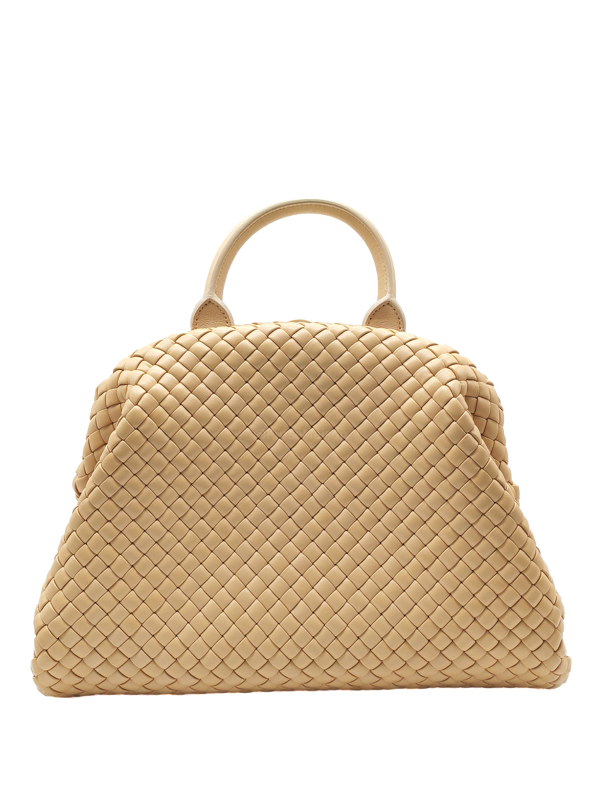 Bottega Veneta Porridge The Top Handle Tote Bag in Padded Nappa Intercciato Leather