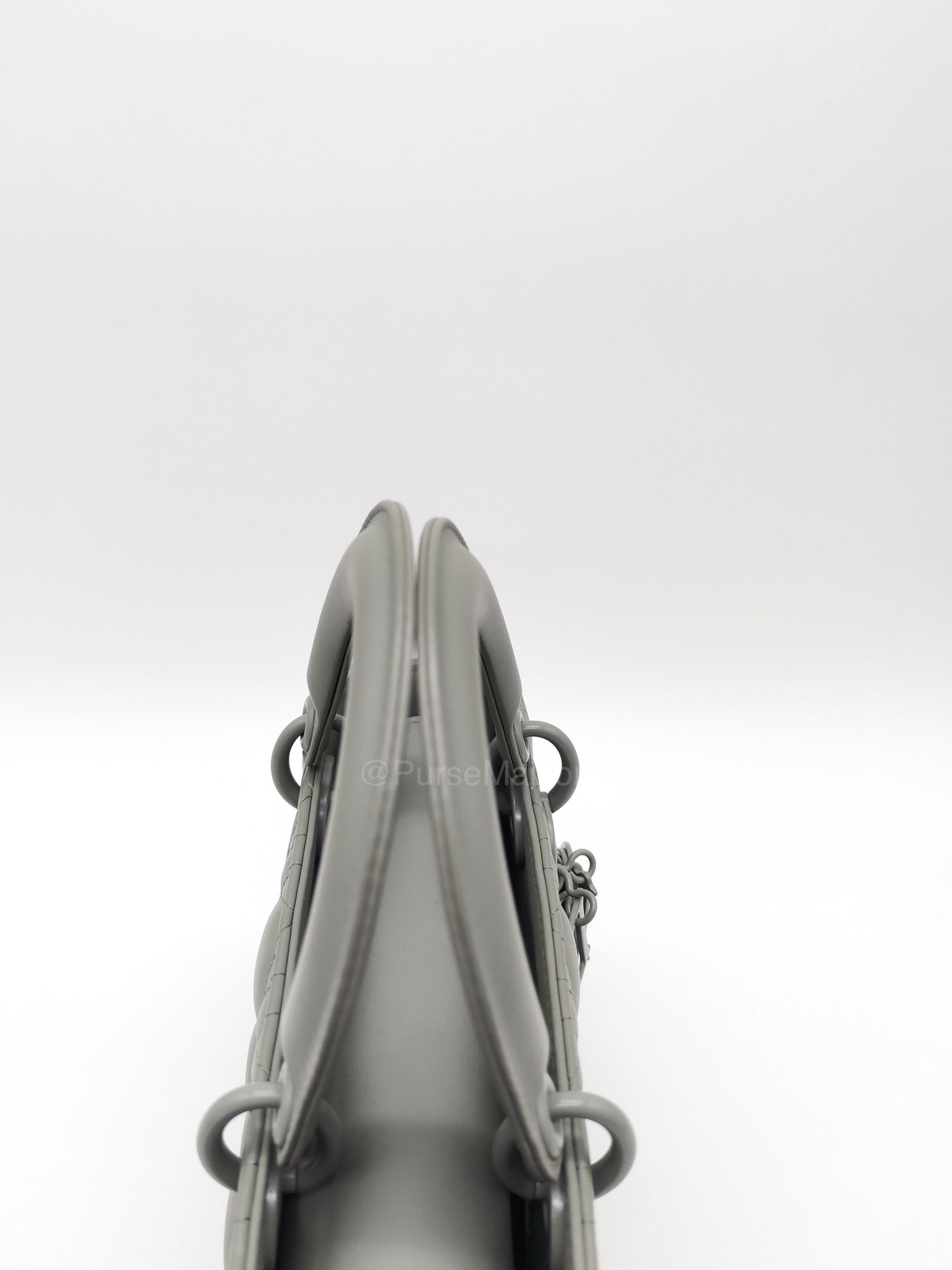 Christian Dior Lady Dior My ABCDior Small in Gray Ultra Matte Cannage Lambskin Leather