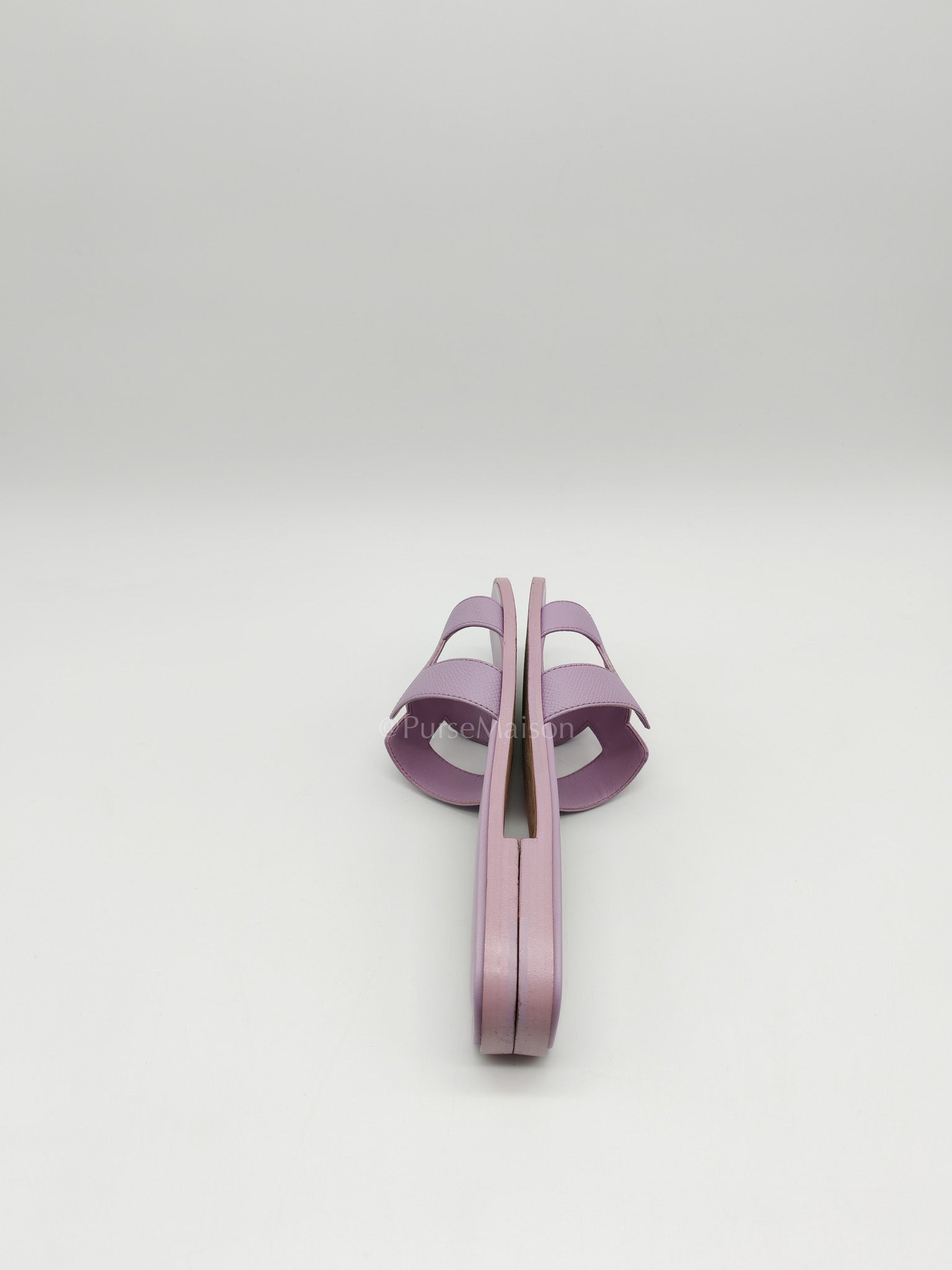 Oran Sandals in Violet Amethyste Epsom Calfskin Leather Size 38 (24cm)