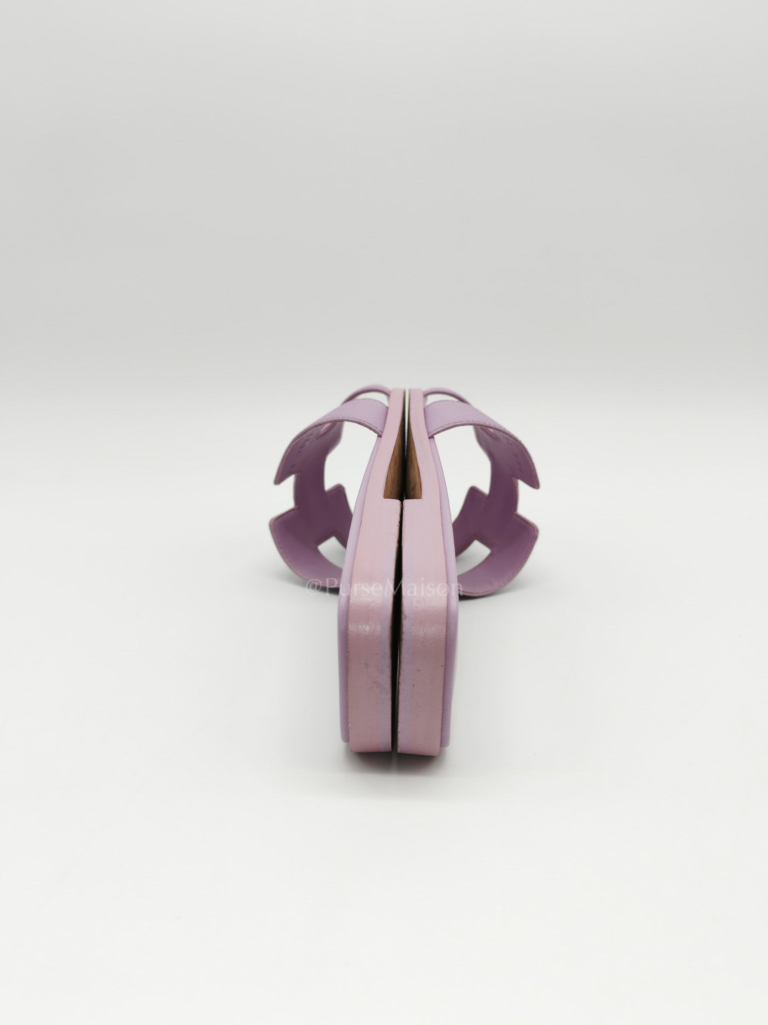 Oran Sandals in Violet Amethyste Epsom Calfskin Leather Size 38 (24cm)