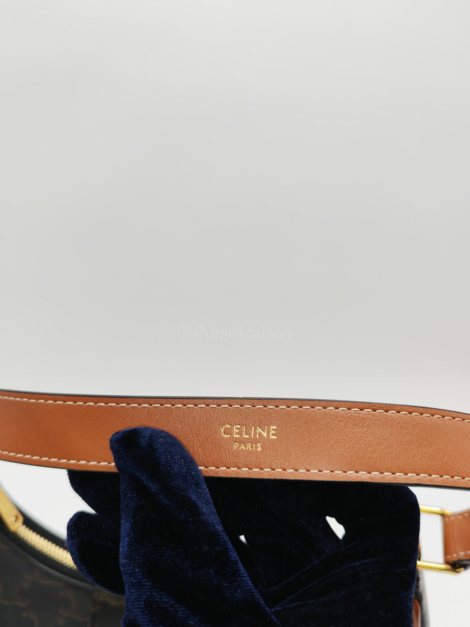 Celine Ava in Monogram Canvas Shoulder Bag