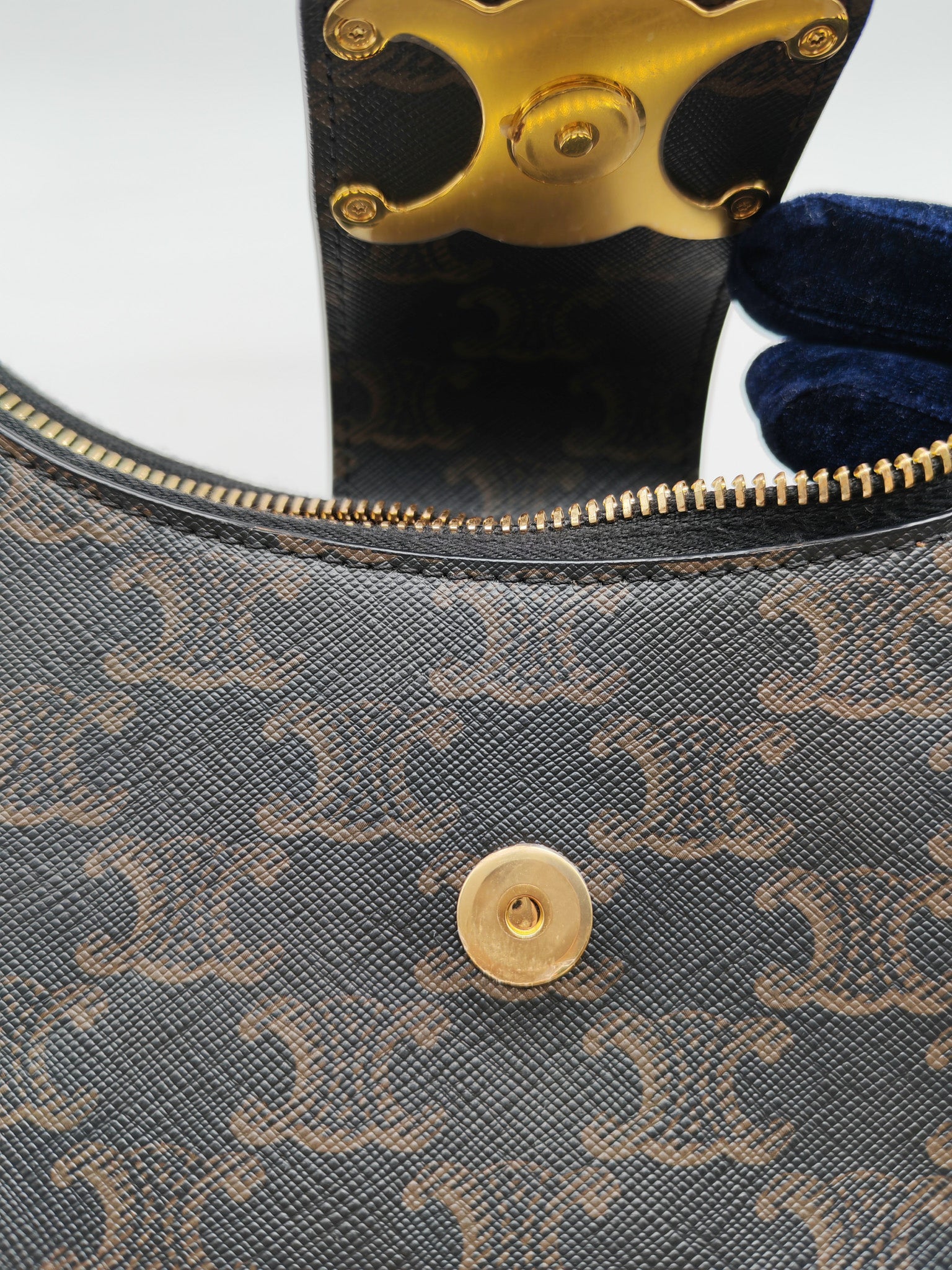 Celine Ava in Monogram Canvas Shoulder Bag