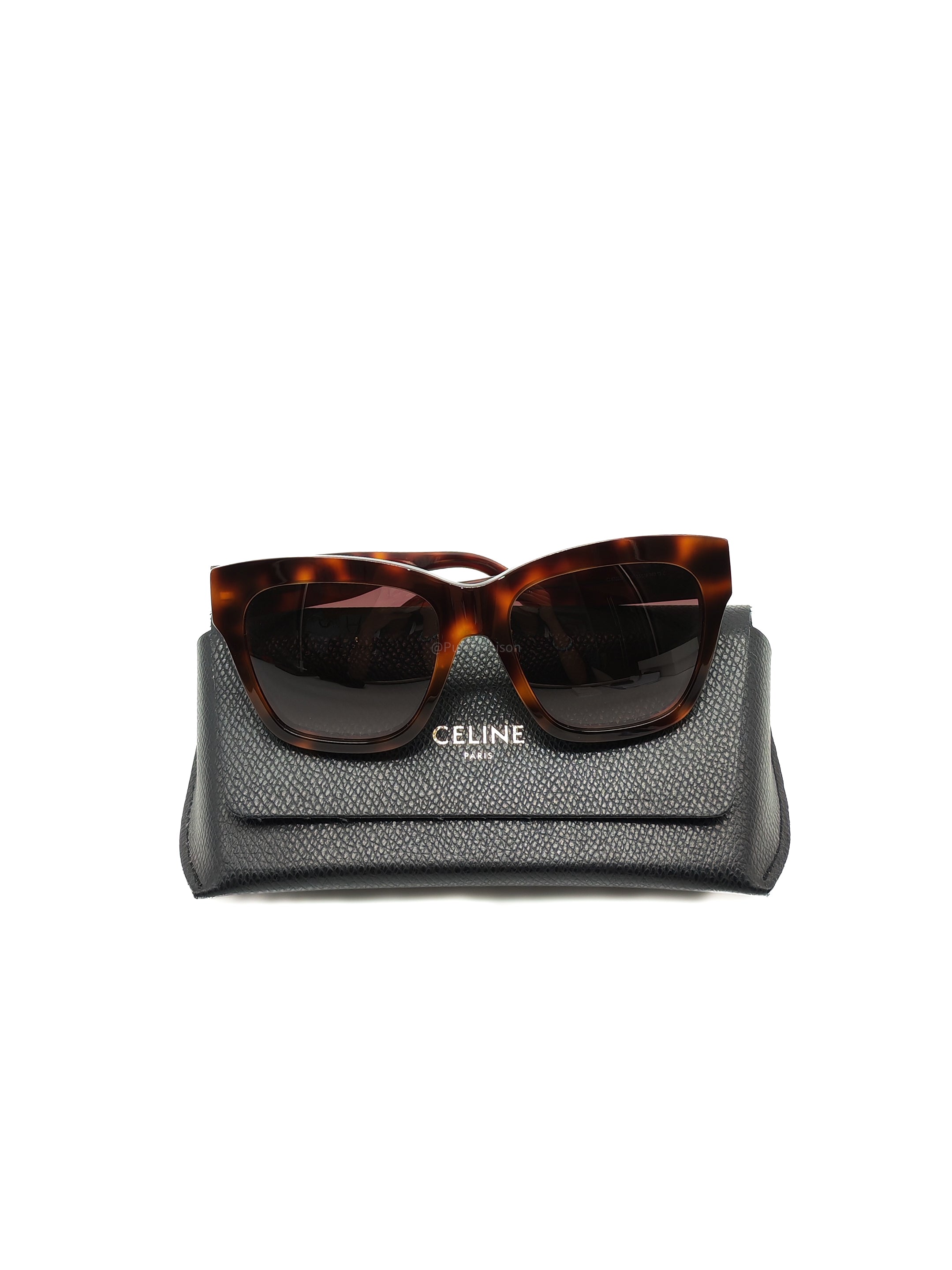 Celine Triomphe Sunglasses in Classic Havana Acetate