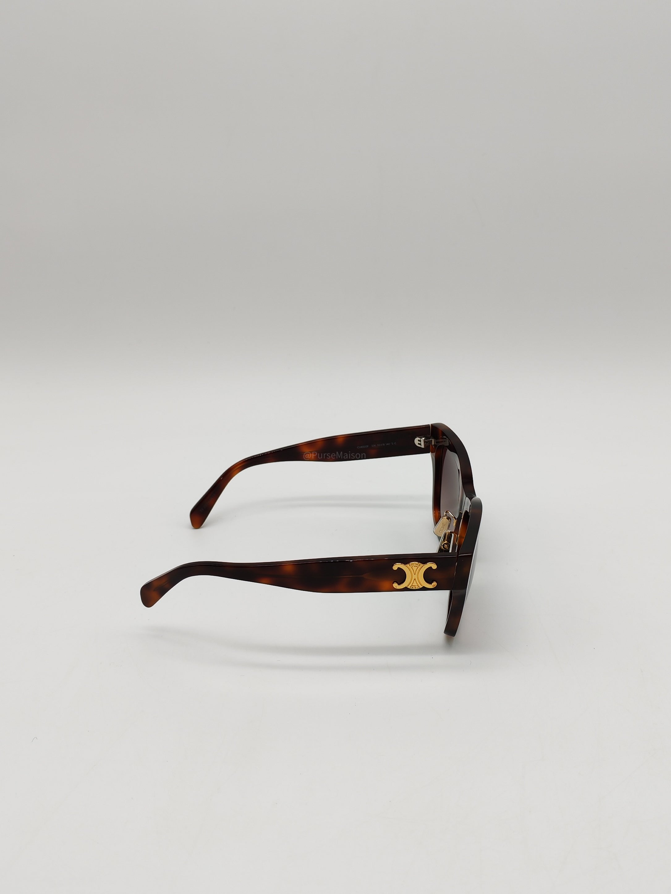 Celine Triomphe Sunglasses in Classic Havana Acetate