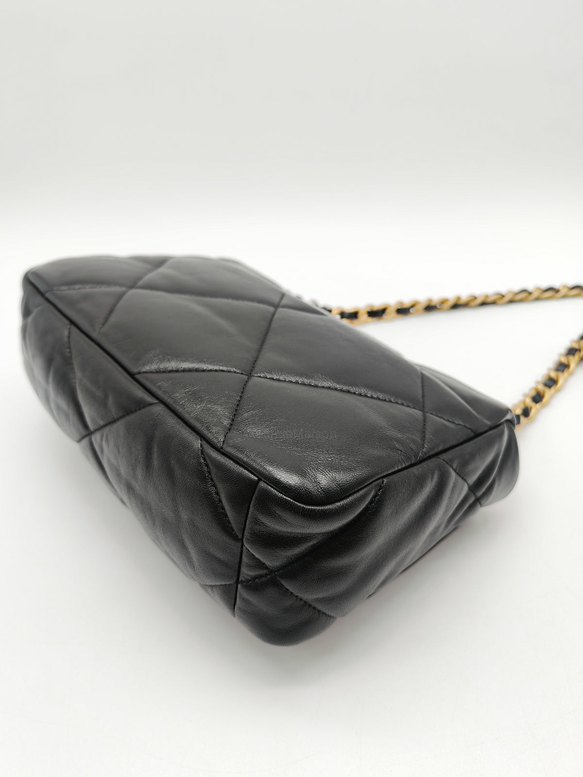 Chanel 19 Small in Black Quilted Lambskin Leather and Mixed Hardware (Microchip)
