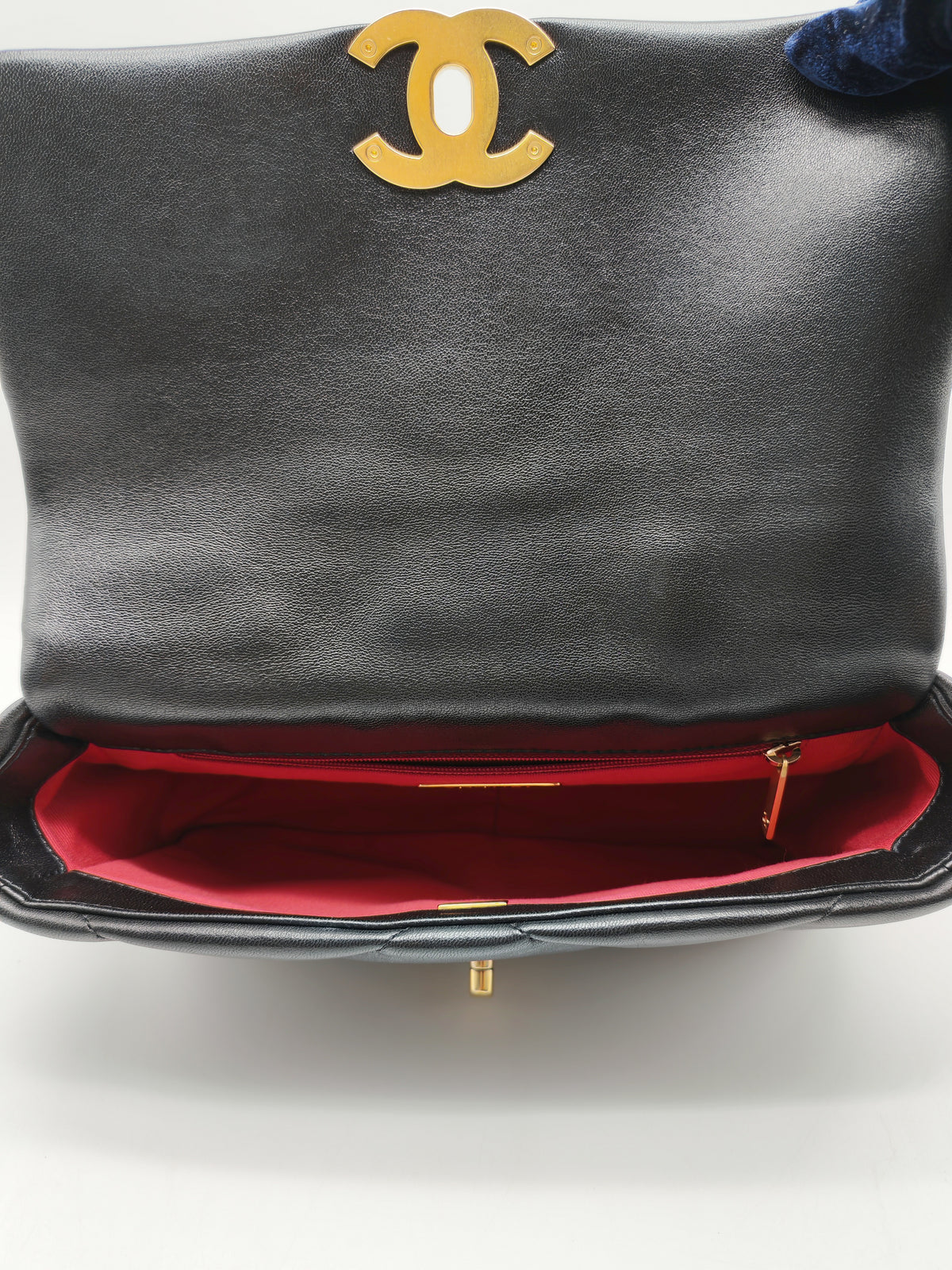 Chanel 19 Small in Black Quilted Lambskin Leather and Mixed Hardware (Microchip)