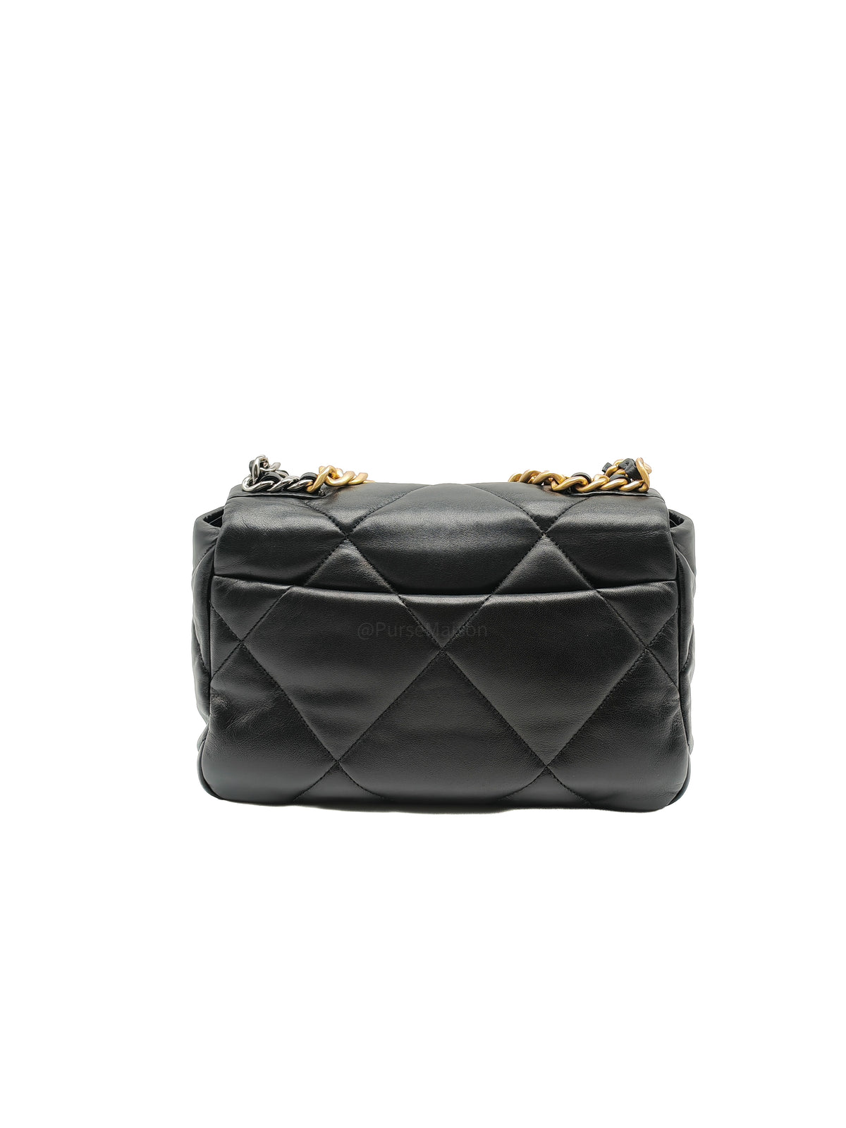 Chanel 19 Small in Black Quilted Lambskin Leather and Mixed Hardware (Microchip)