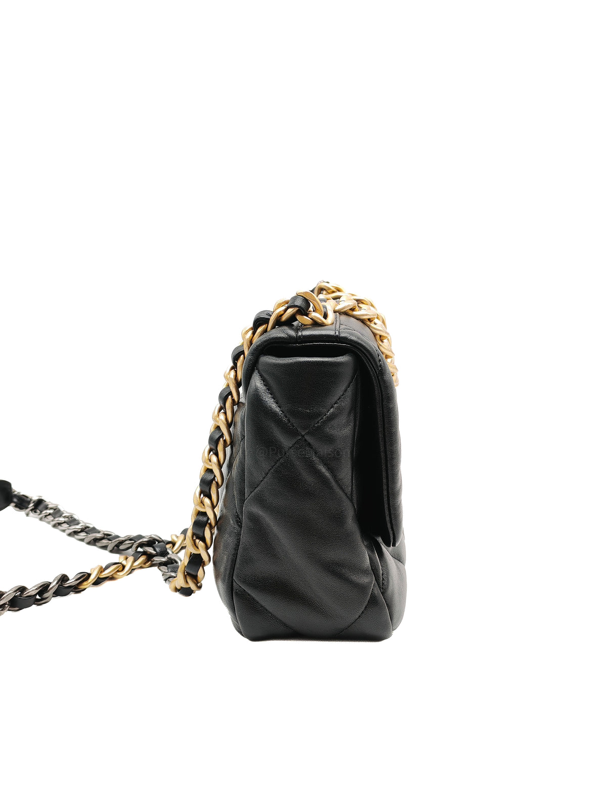 Chanel 19 Small in Black Quilted Lambskin Leather and Mixed Hardware (Microchip)