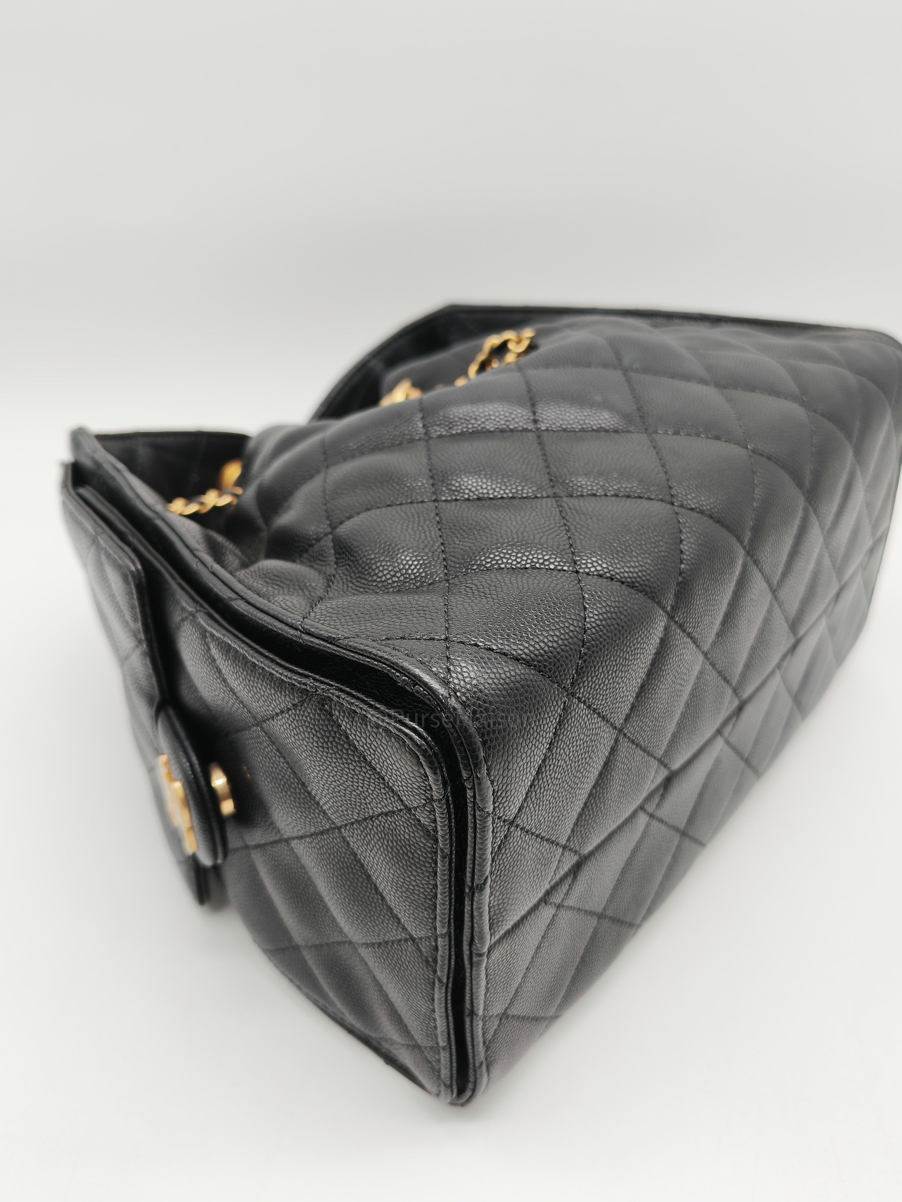 Chanel 25 Bag Small in Black Caviar Leather GHW Microchip K6-1H