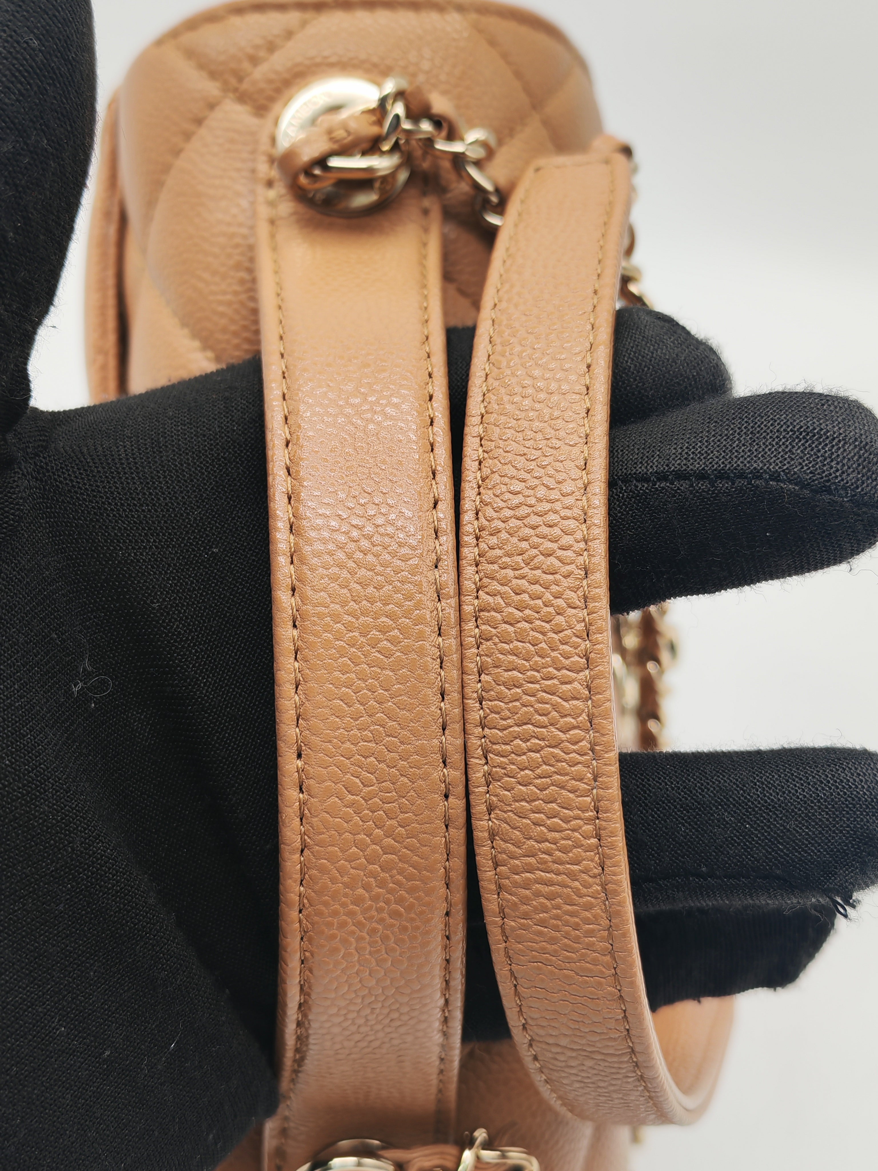 Chanel Business Affinity Small in Caramel Caviar Leather Light Gold Hardware (Series 30)