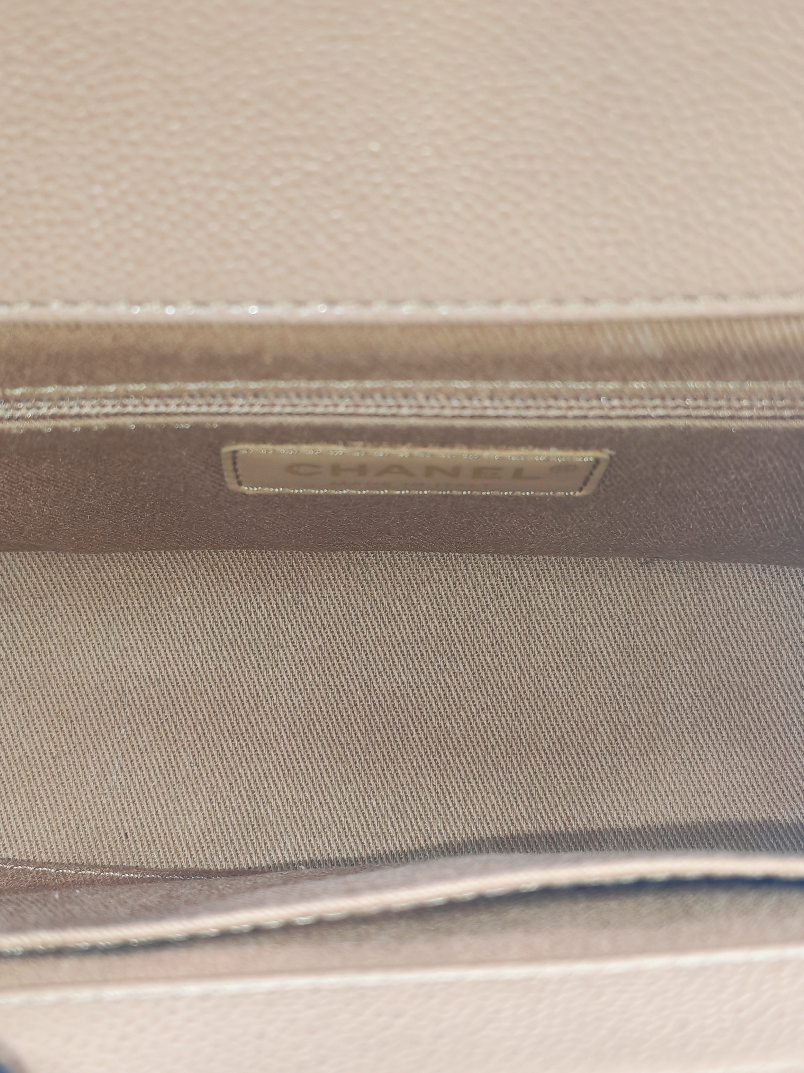 Chanel Business Affinity Small in Caramel Caviar Leather Light Gold Hardware (Series 30)
