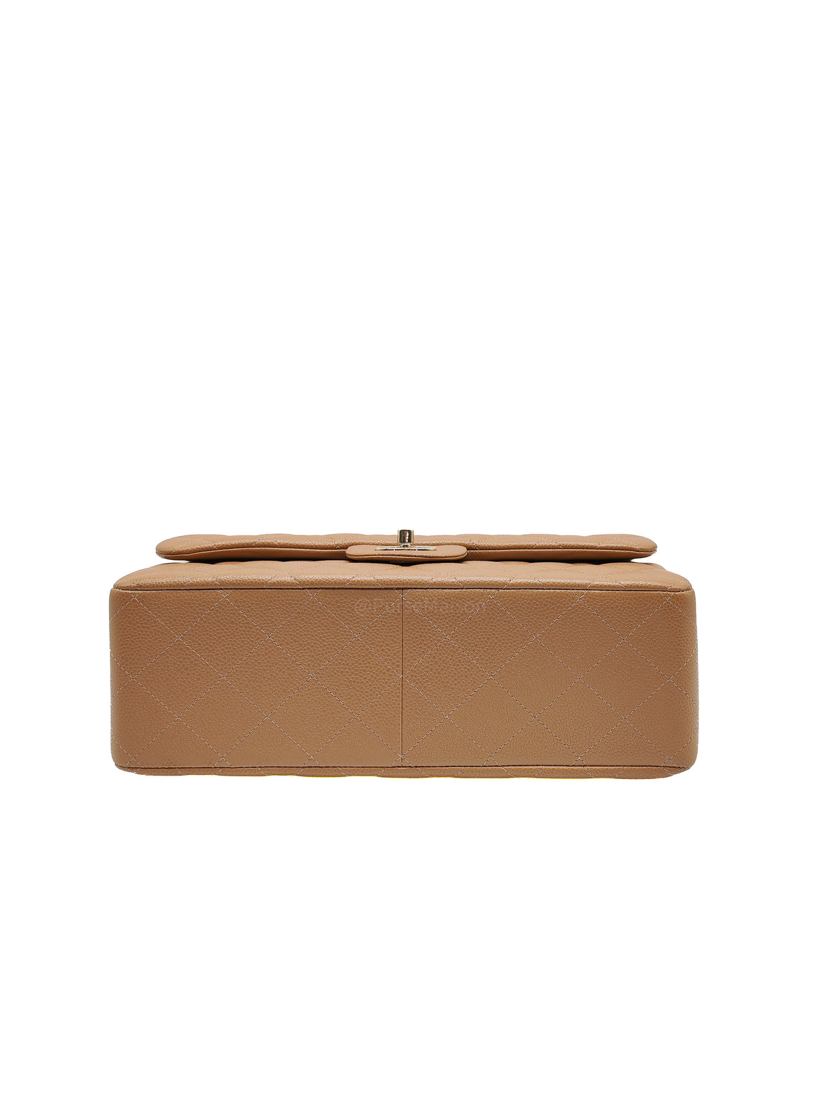 Chanel Classic Double Flap Jumbo in Dark Beige Caviar Leather and Light Gold Hardware (Series 25)