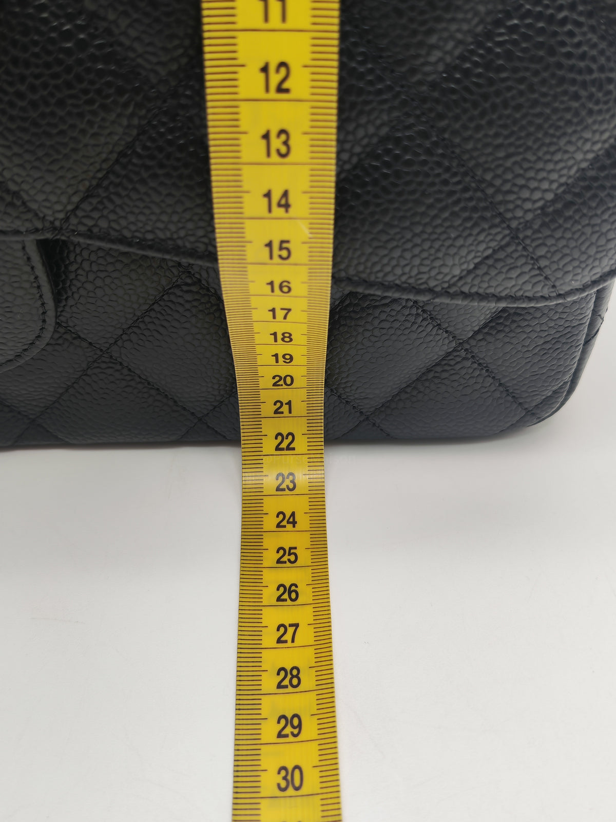 Chanel Classic Double Flap Jumbo in Black Quilted Caviar Leather and Gold Hardware Series 27
