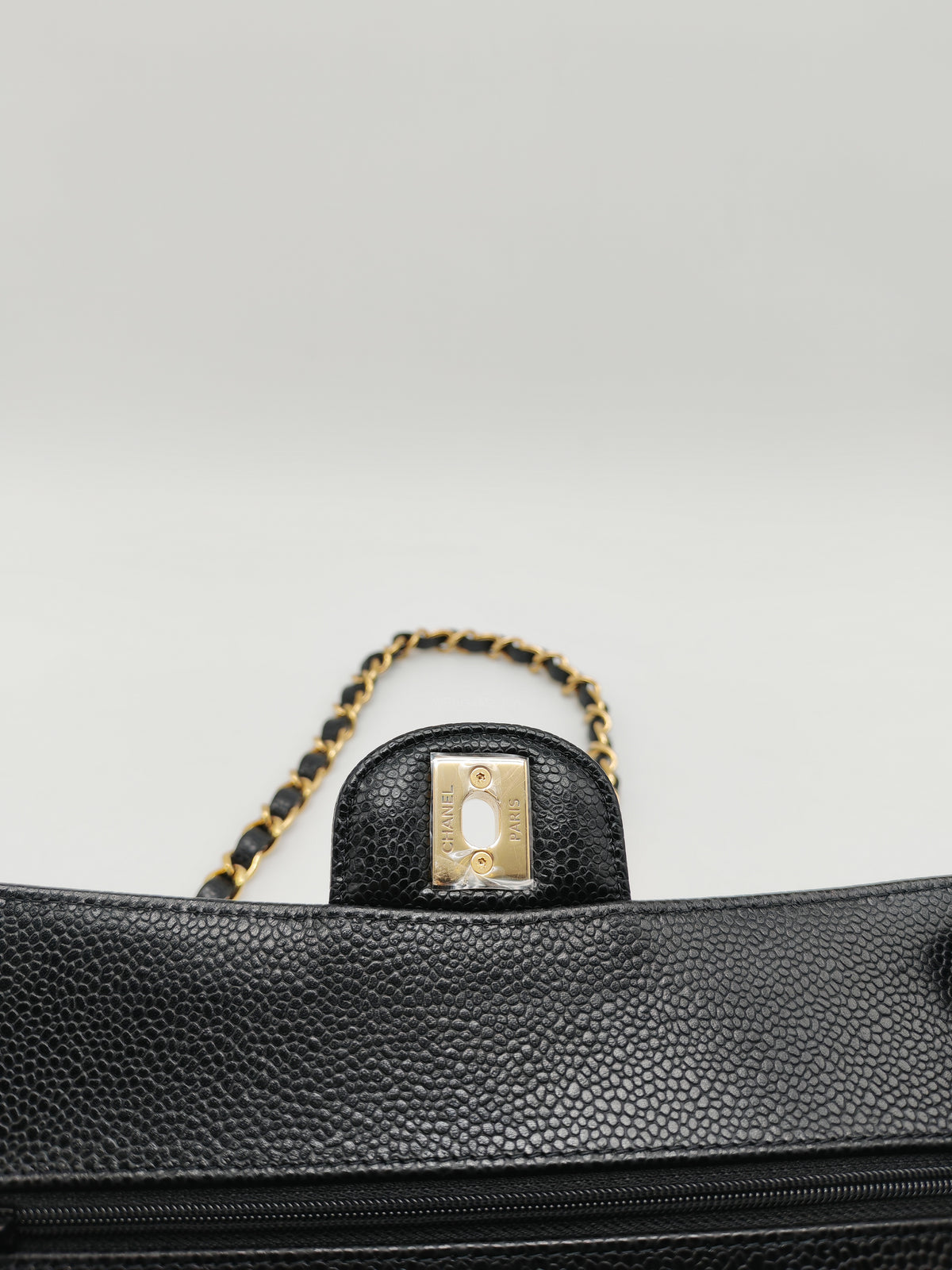 Chanel Classic Double Flap Small in Quilted Caviar Leather and Gold Hardware Microchip