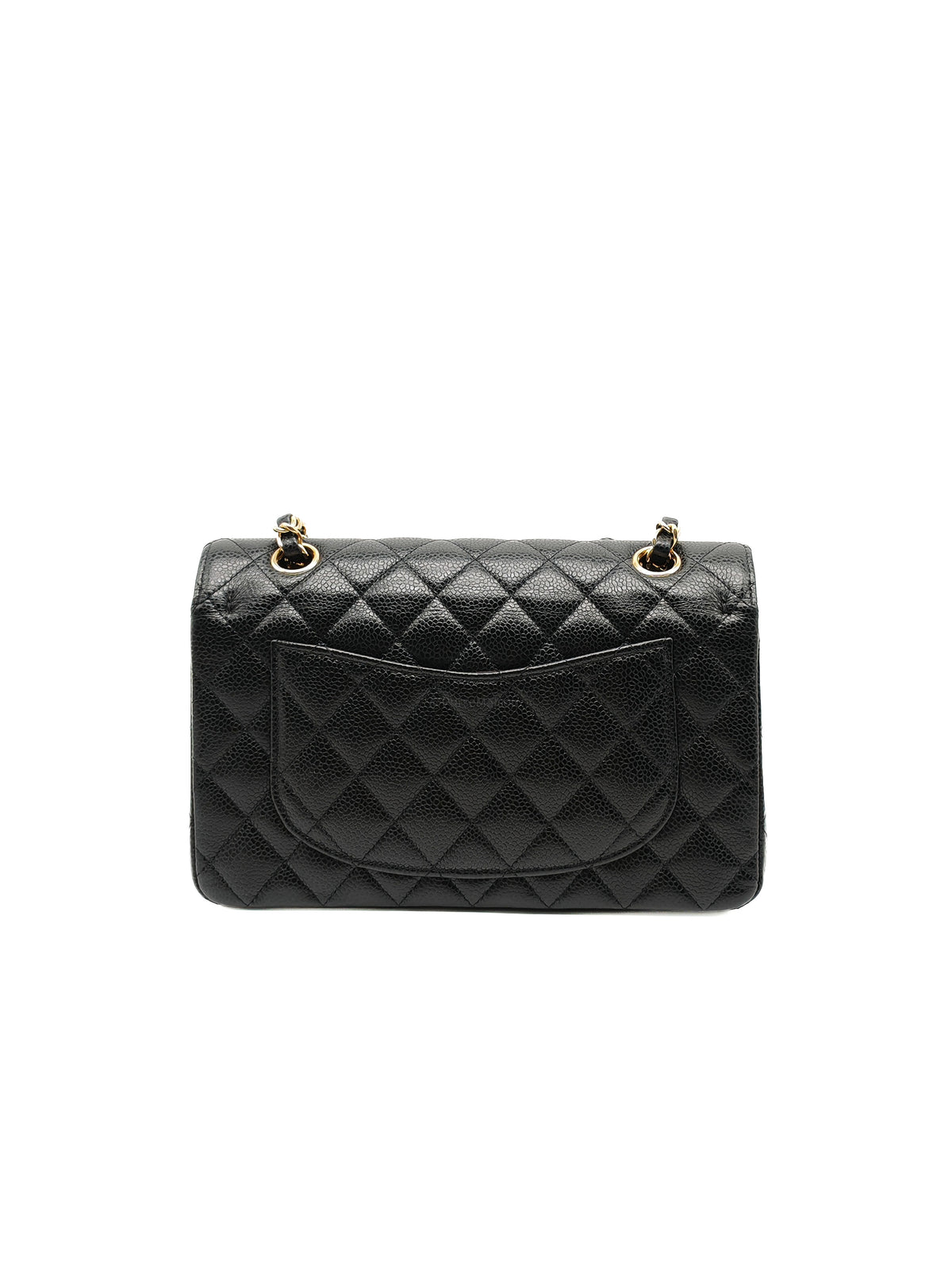 Chanel Classic Double Flap Small in Quilted Caviar Leather and Gold Hardware Microchip
