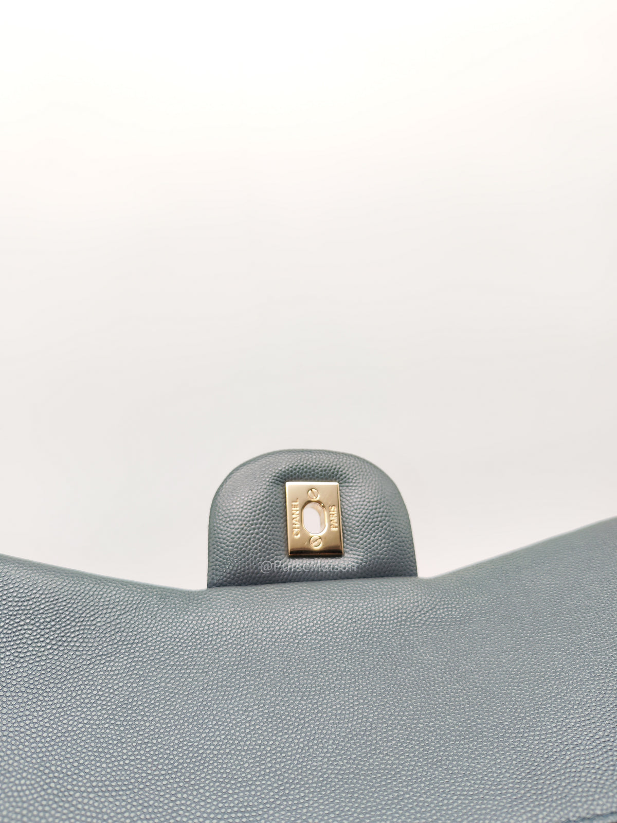Chanel Classic Double Flap in Dark Gray Caviar Leather Gold Hardware (Series 26)