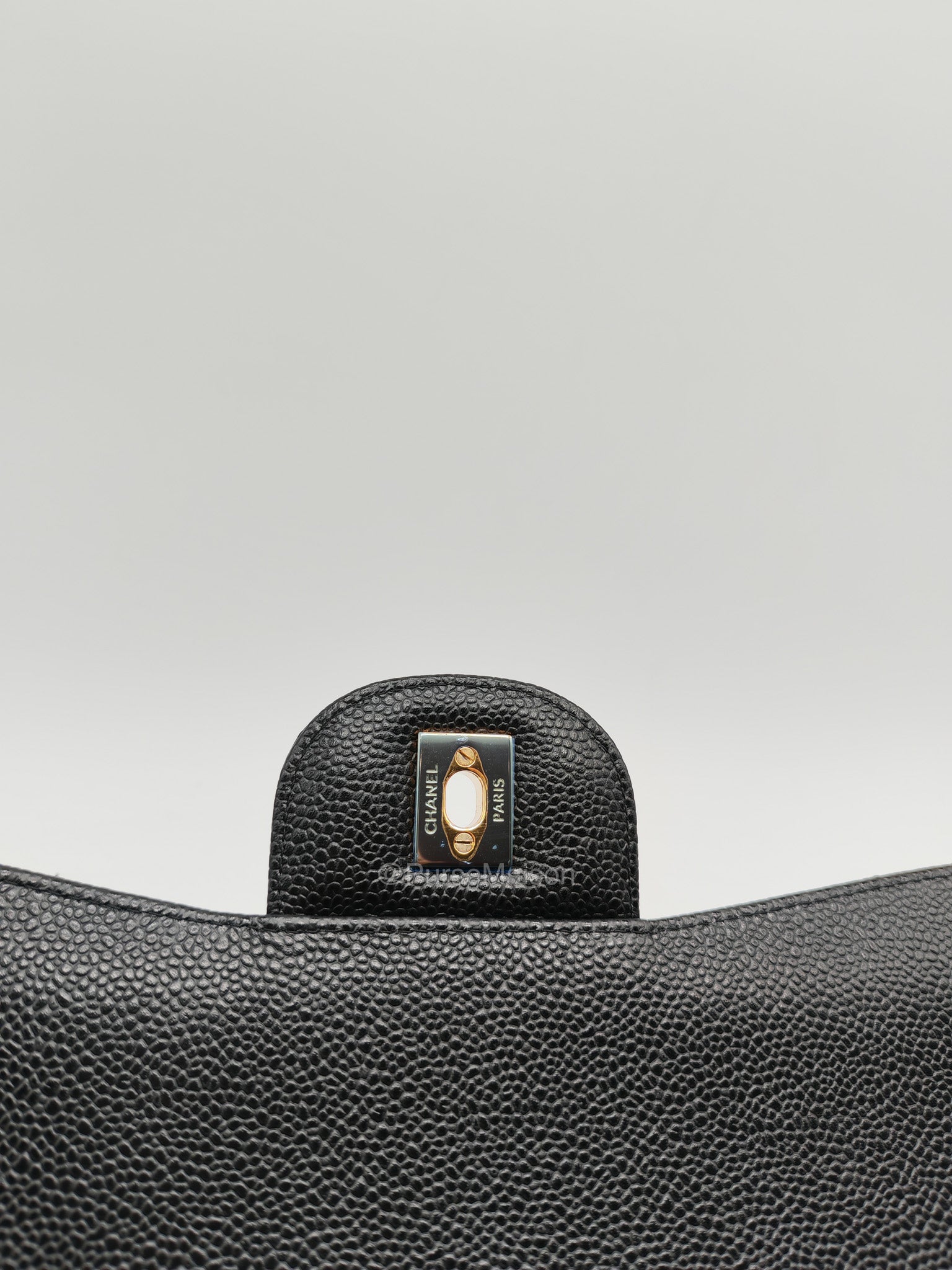 Chanel Classic Double Flap Jumbo in Black Quilted Caviar Leather and Gold Hardware Series 24 | Purse Maison Luxury Bags Shop