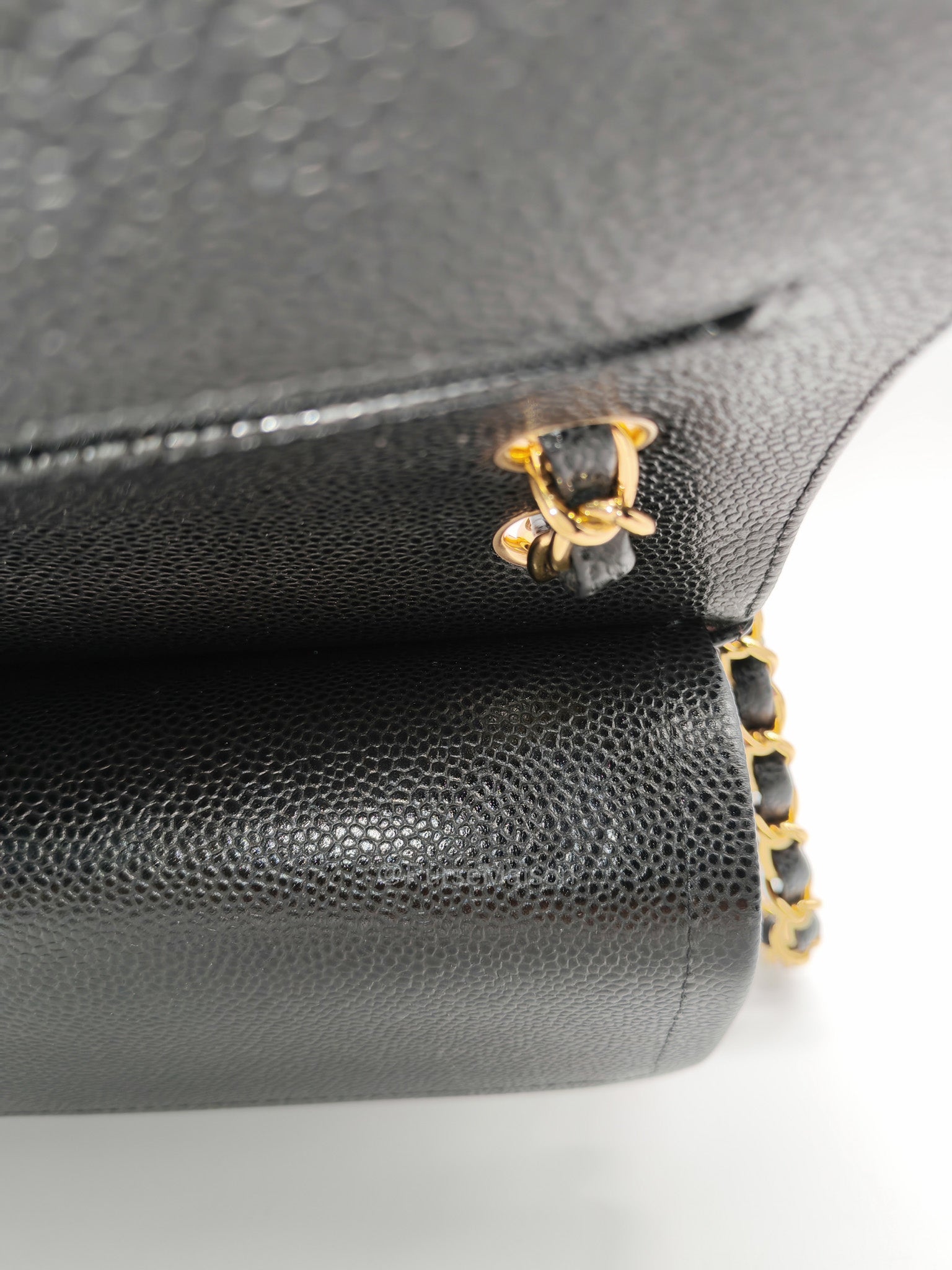 Chanel Classic Double Flap Jumbo in Black Quilted Caviar Leather and Gold Hardware Series 24 | Purse Maison Luxury Bags Shop